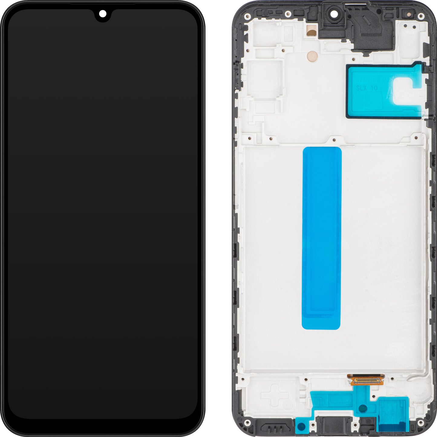 Zaslon s dodirnim ekranom MP kompatibilan s Samsung Galaxy A25 A256, s okvirom, OLED verzija, crni