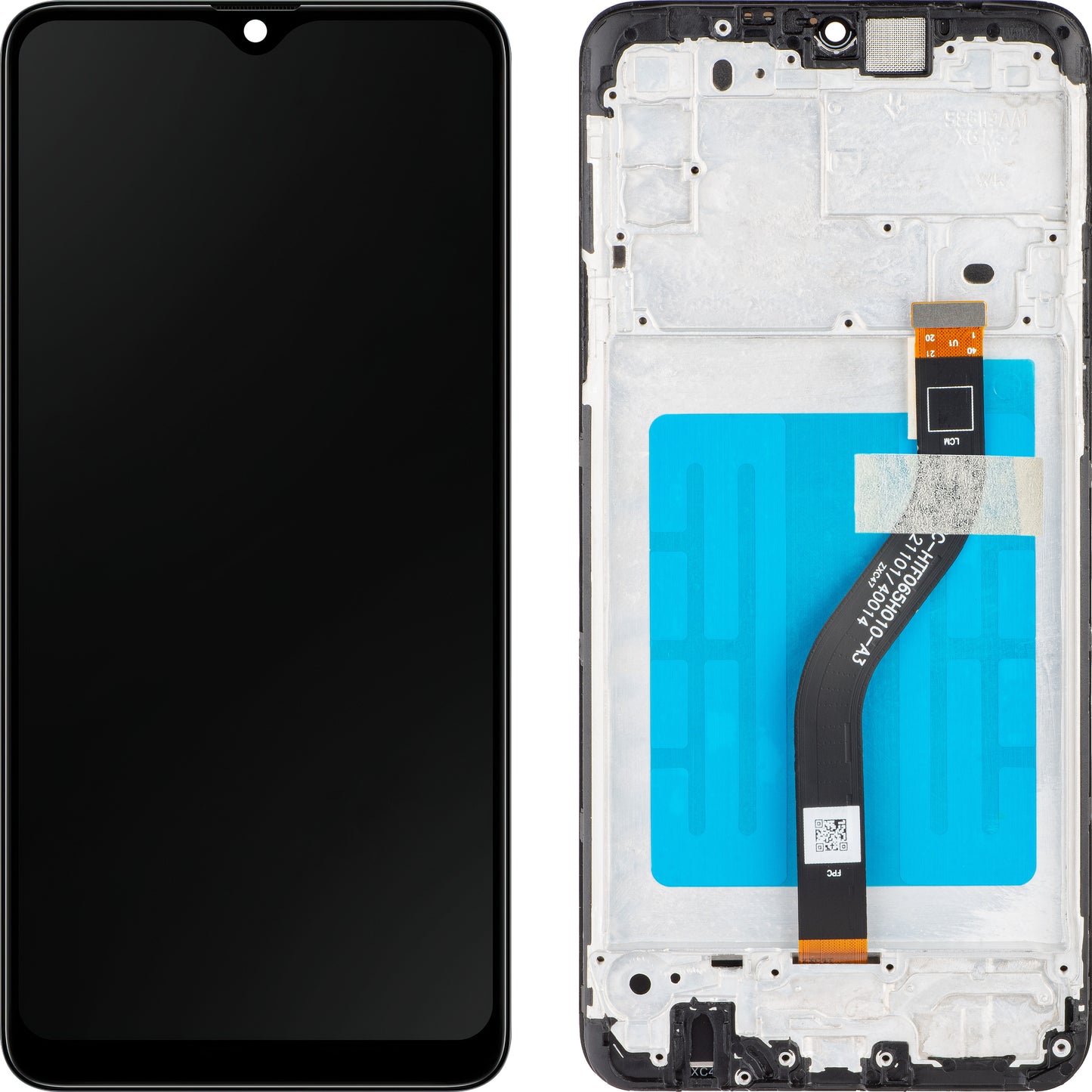 Zaslon s dodirnim ekranom MP kompatibilan s Samsung Galaxy A20s A207, s okvirom, crni