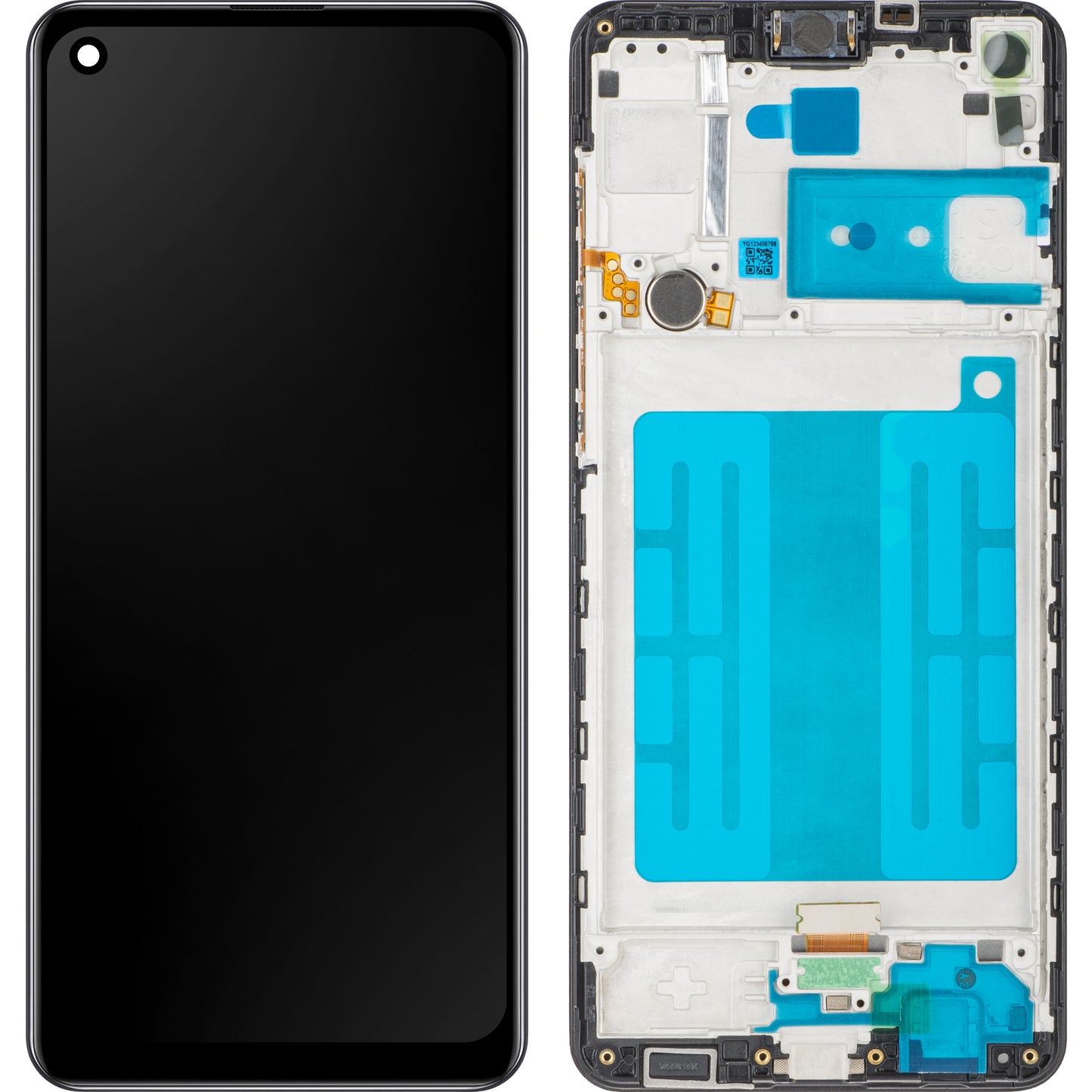 Zaslon s dodirnim ekranom MP kompatibilan s Samsung Galaxy A21s A217, s okvirom, crni