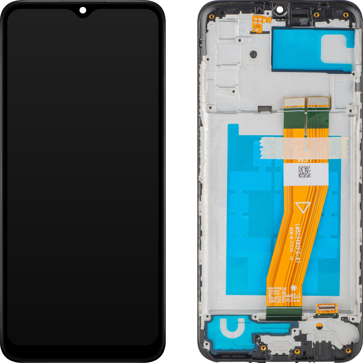 Display s MP touchscreenom kompatibilan s Samsung Galaxy A03s A037, s okvirom, Verzija F, Crni