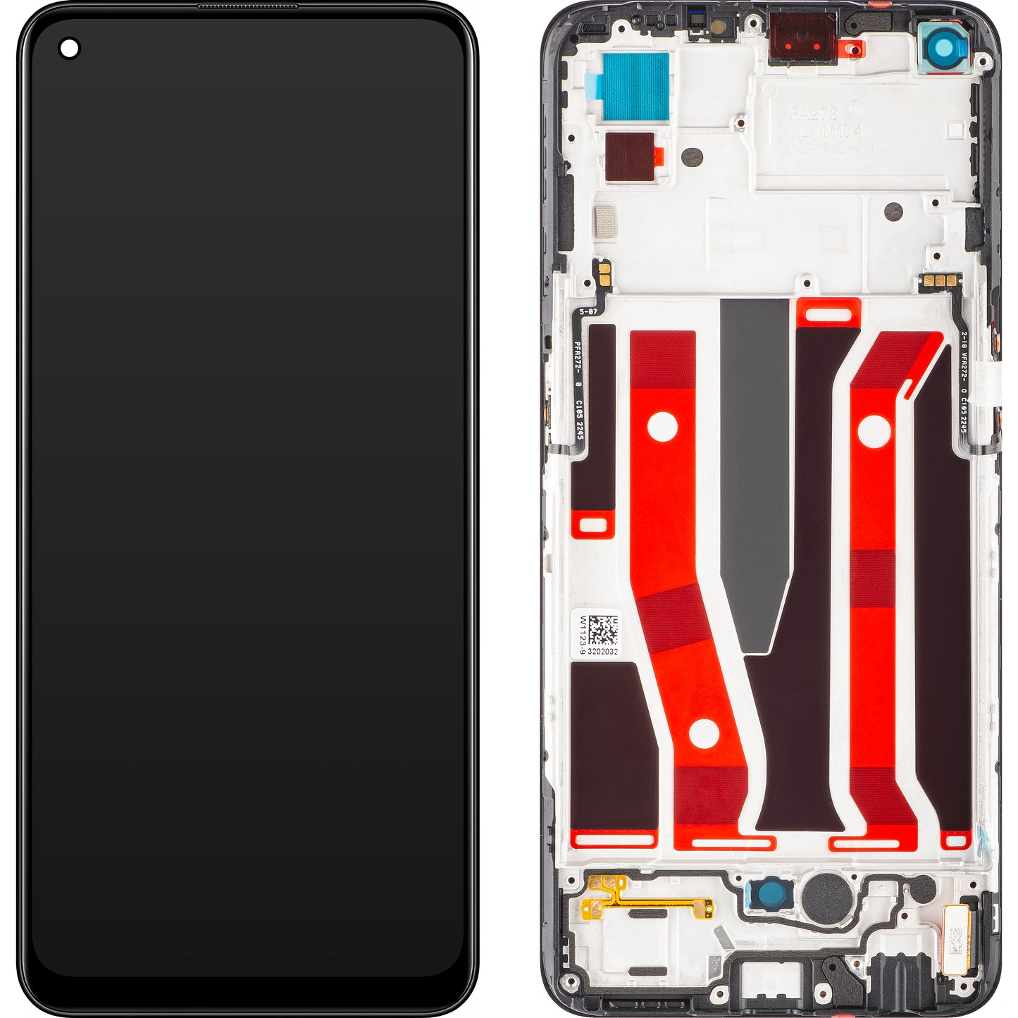 Display s Touchscreenom Oppo F19 Pro+ 5G / A95 5G / Reno5 Z / A94 5G, s okvirom, crni, Service Pack 4908719