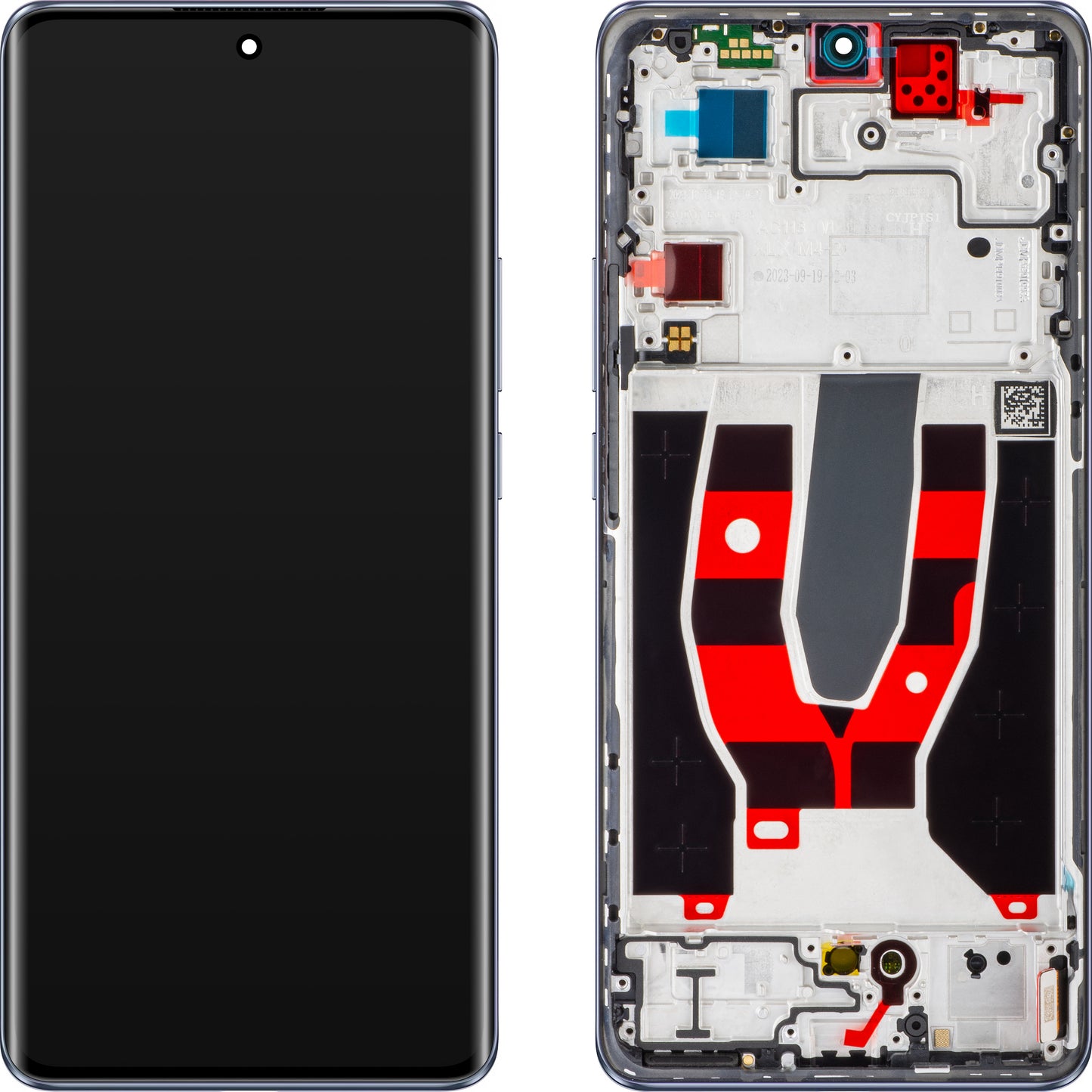 Zaslon s dodirnim ekranom Oppo Reno10, s okvirom, Plava (Ice Blue), Servisni paket 621029000061