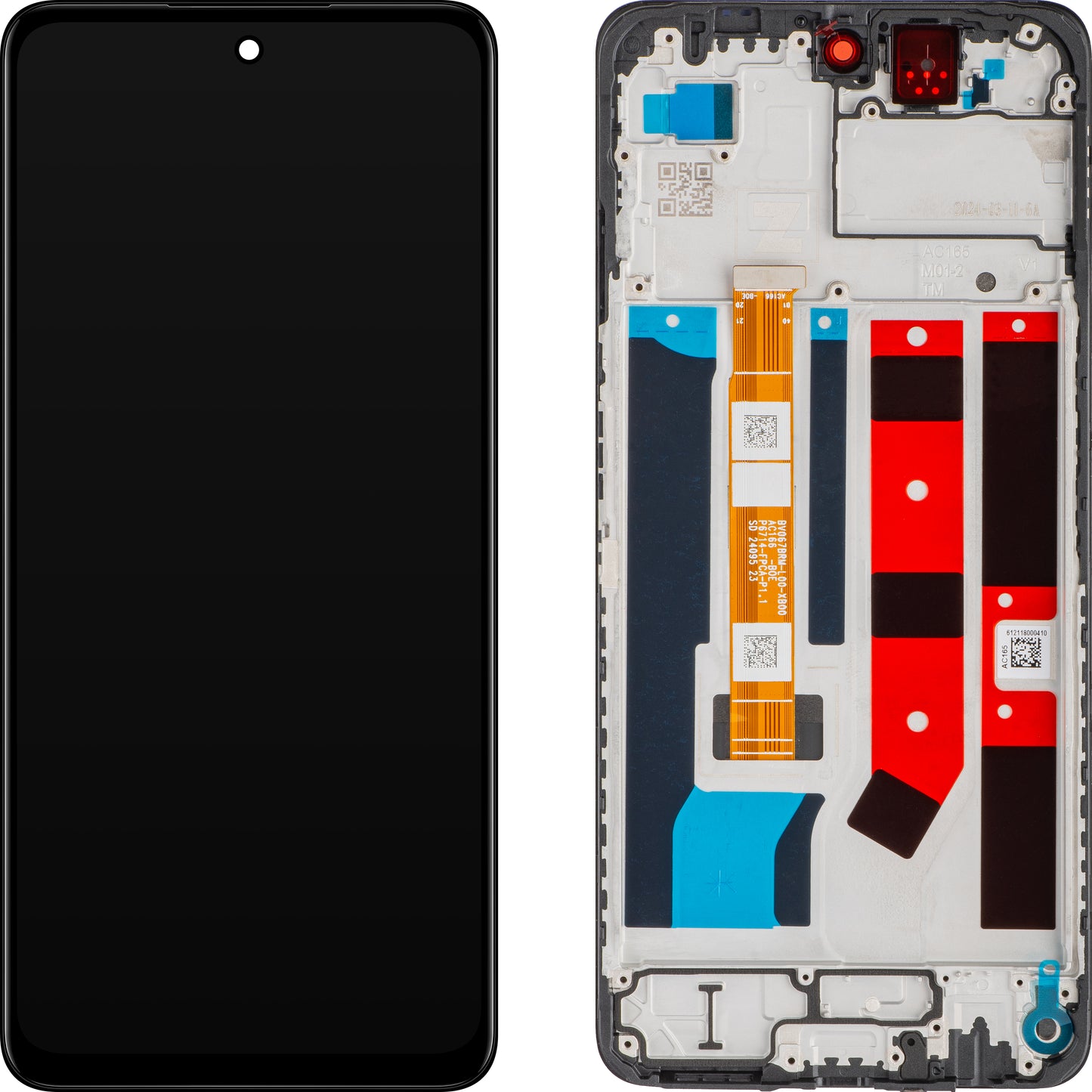 Display s dodirnim zaslonom Oppo A60, s okvirom, crni, Service Pack 621029000204