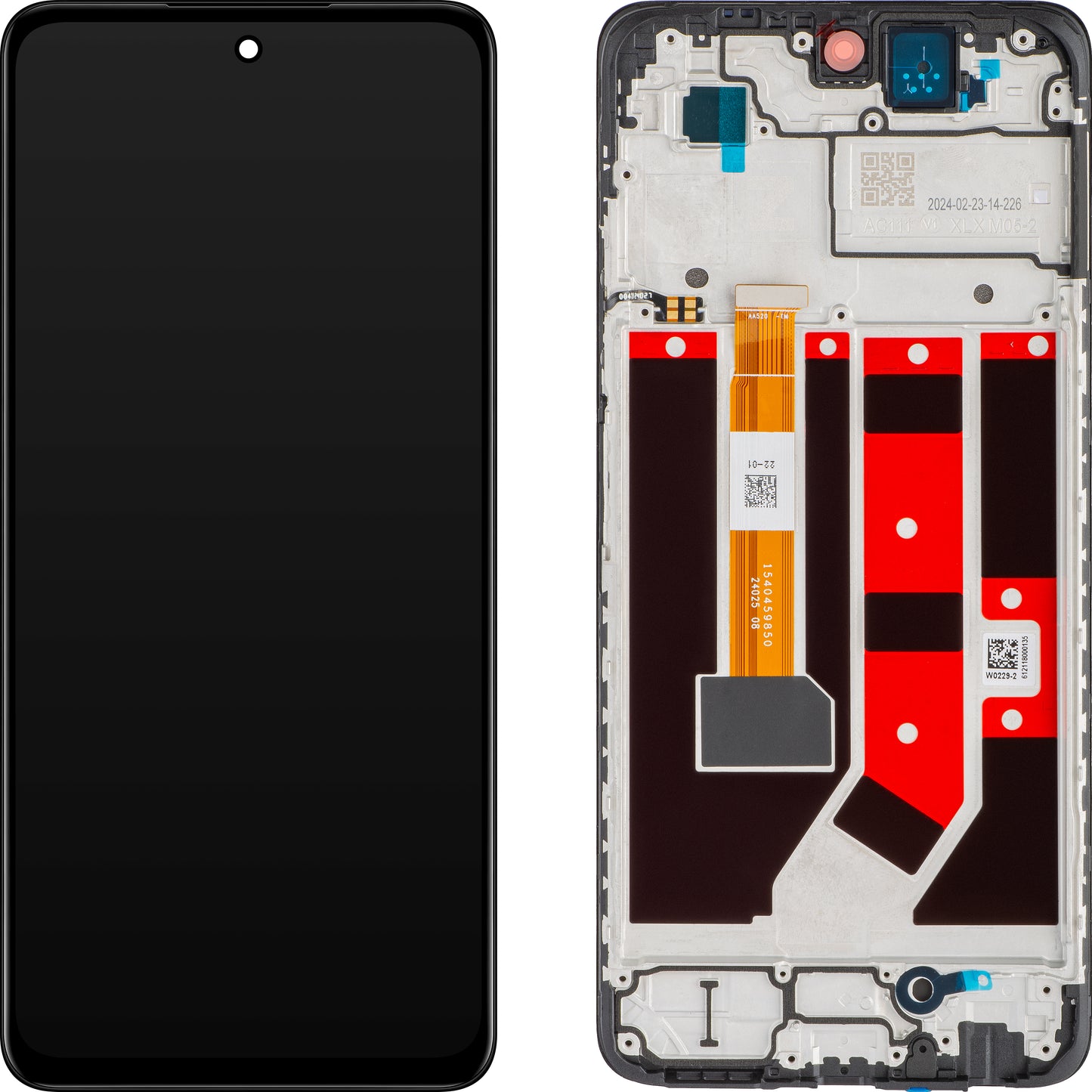 Display s dodirnim zaslonom Oppo A58 4G, s okvirom, crni, Service Pack 621029000089