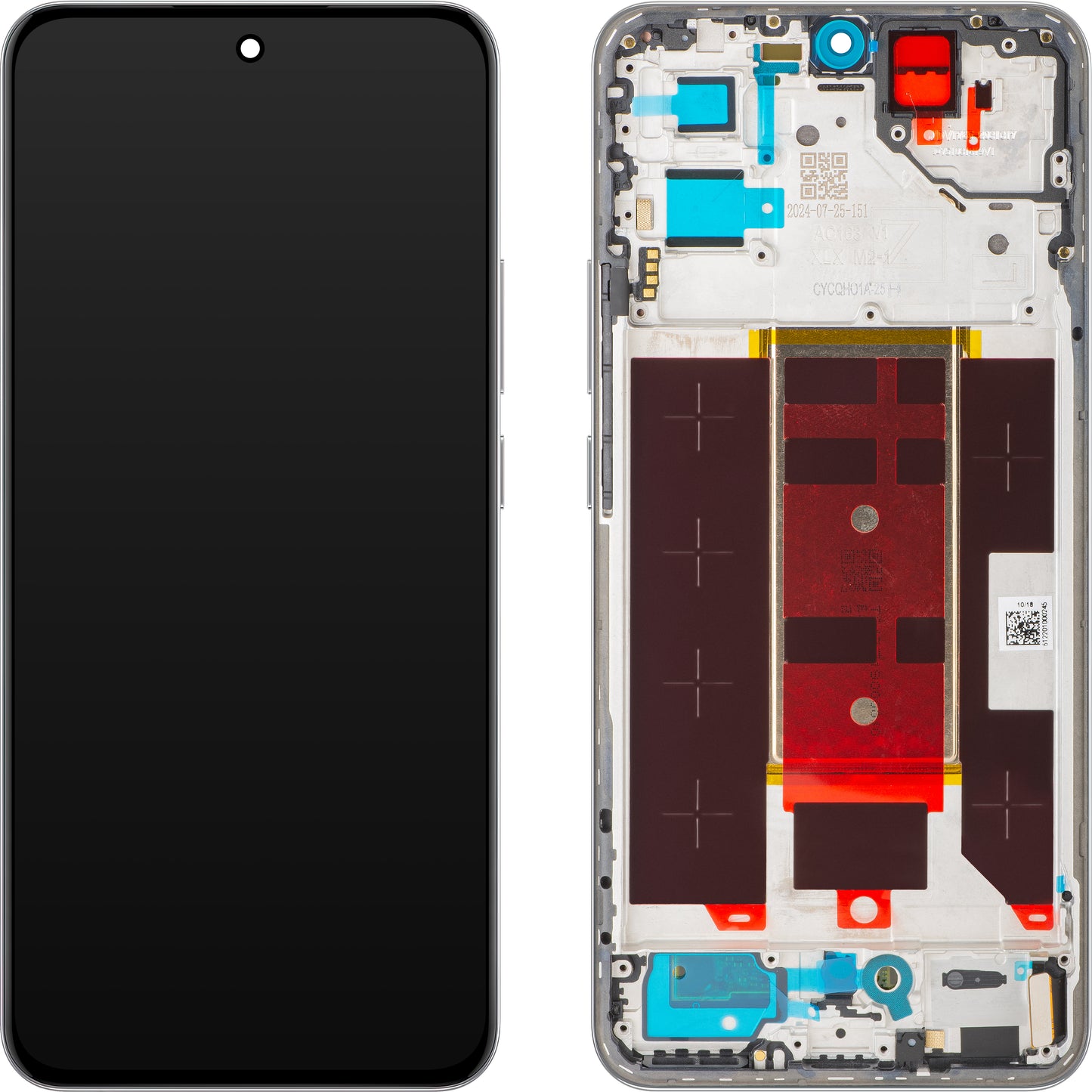 Display s Touchscreenom Oppo Reno12 Pro, s Okvirom, Ljubičasta (Nebula Silver), Service Pack 621029000217
