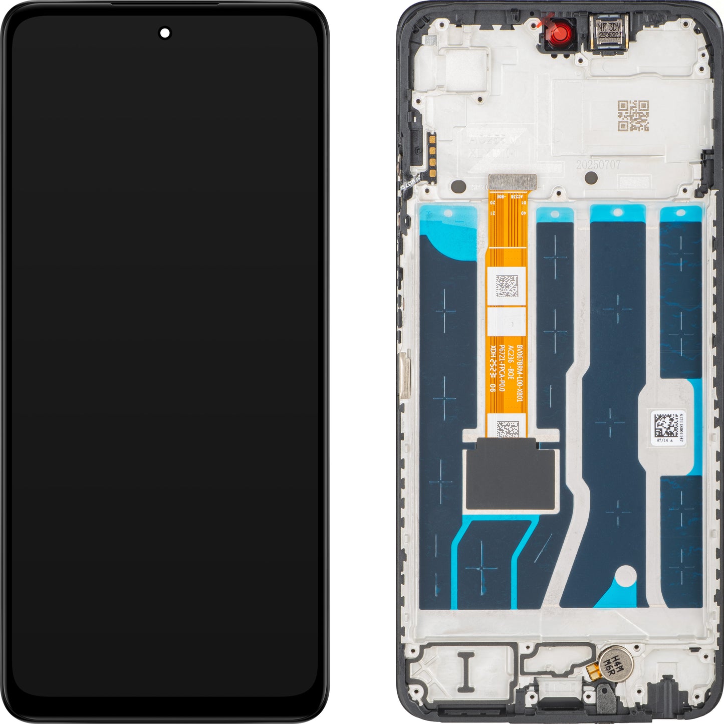 Display s Touchscreenom Oppo A5 4G, s okvirom, Crni, Service Pack 621029000585