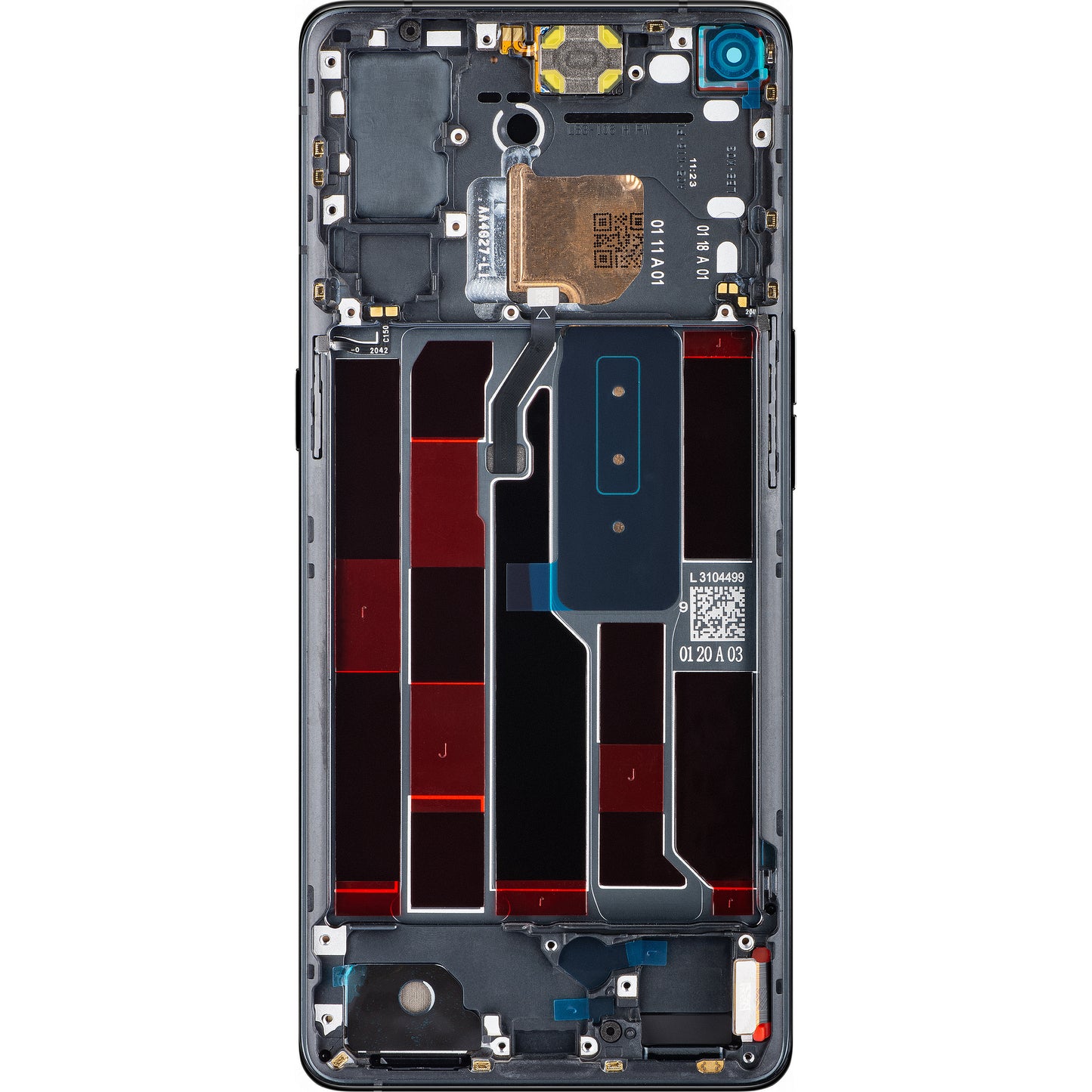 Zaslon s dodirnim zaslonom Oppo Reno4 Pro 5G, s okvirom, crna (Space Black), Service Pack 4904736
