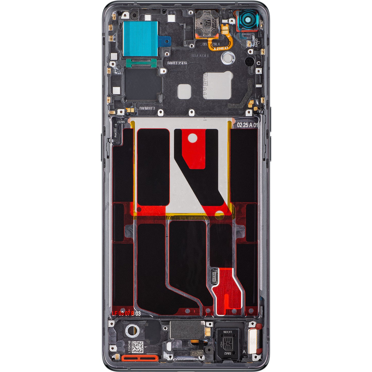 Display s dodirnim zaslonom Oppo Find X5, s okvirom, crni, Service Pack 4130031