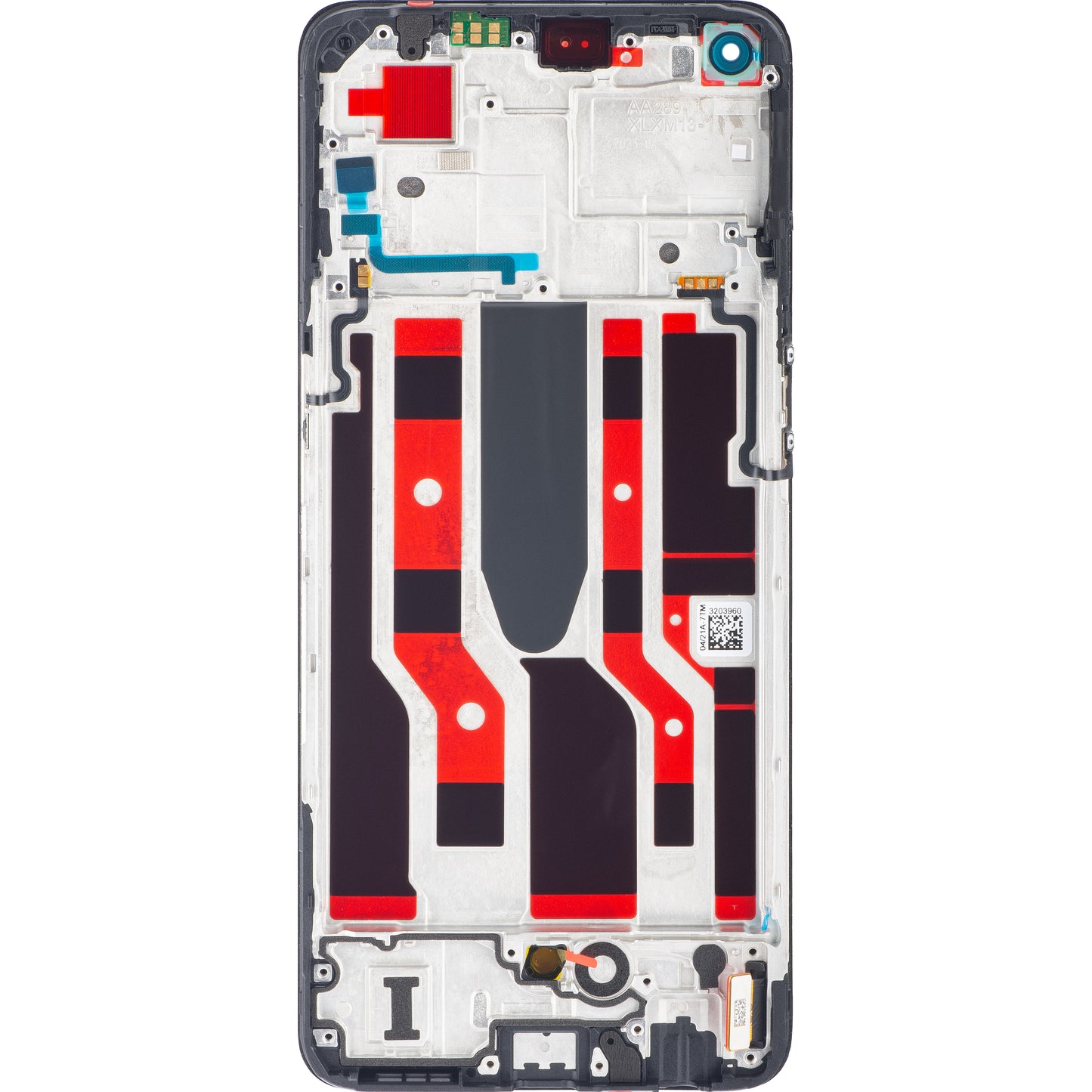 Zaslon s dodirnim ekranom Oppo Reno8 Lite / Reno7 Lite / Reno7 Z 5G, s okvirom, crni, Service Pack 4130035