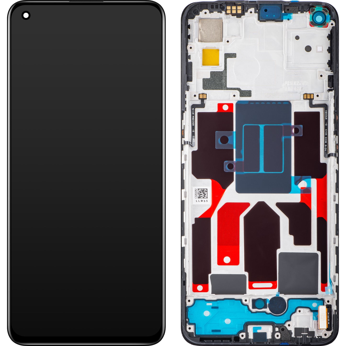 Display s dodirnim zaslonom Realme GT Master, s okvirom, crni, paket za servis 4908139