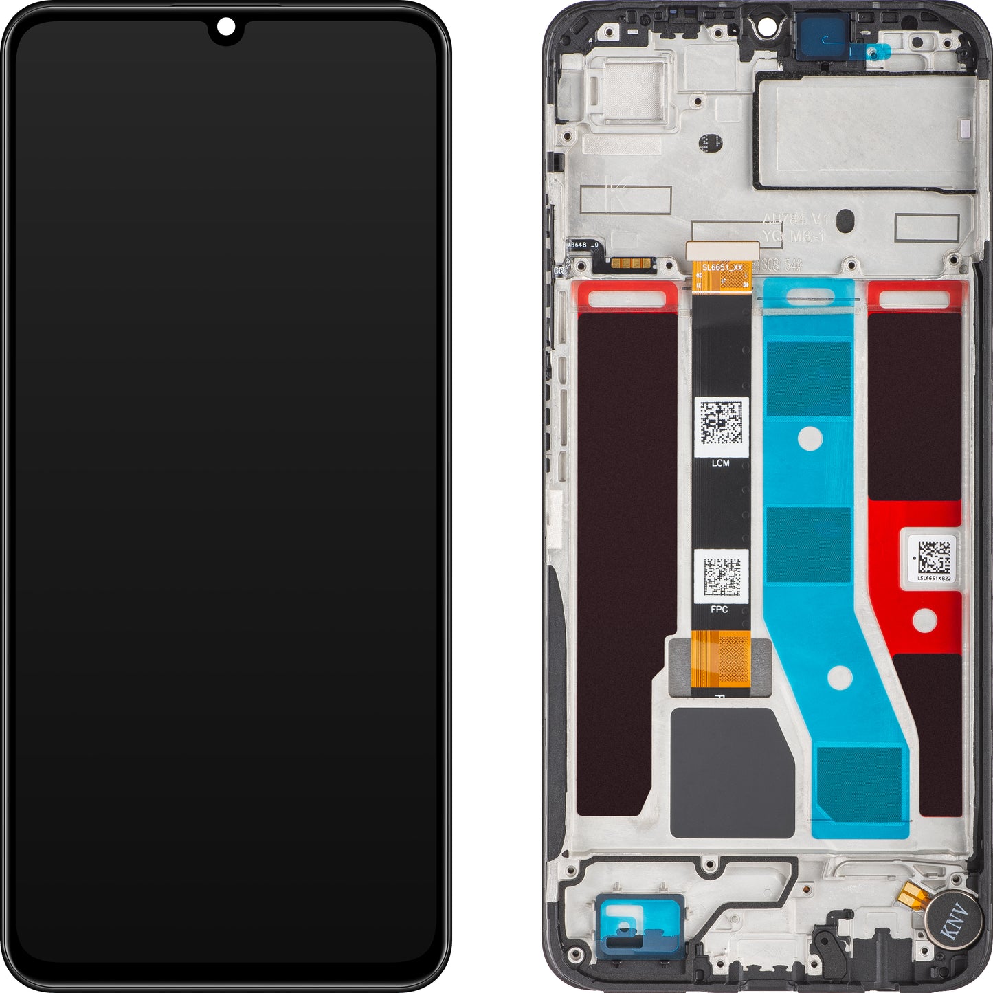 Display s dodirnim zaslonom Realme Note 50, s okvirom, crni (Midnight Black), servisni paket 621029000179