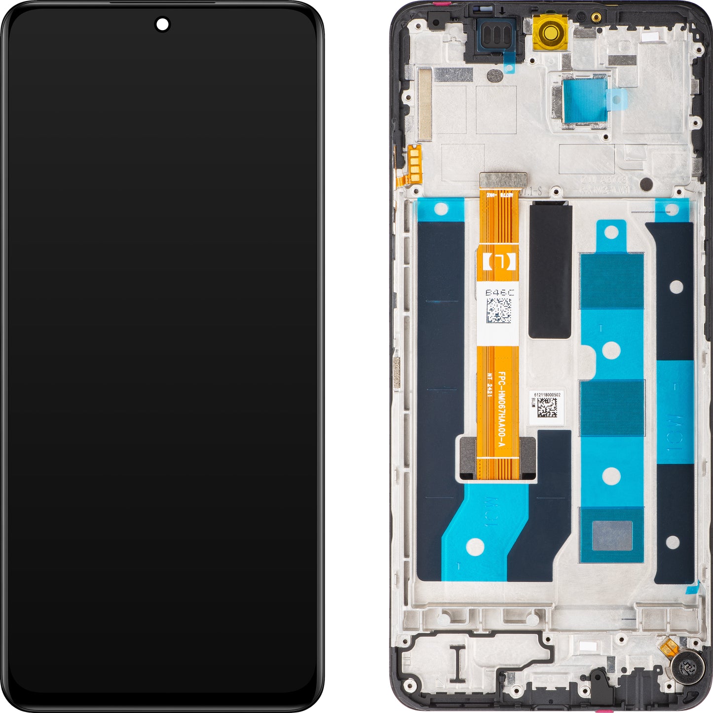 Display s Touchscreenom Realme 12x, s Okvirom, Crni (Glowing Black), Servisni Paket 621029000186