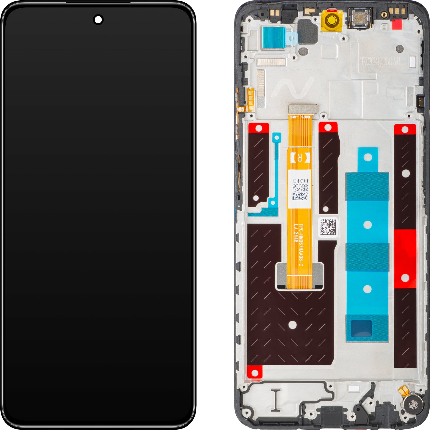Display s Touchscreenom Realme 14x, s Okvirom, Crni (Carbon Black), Service Pack 621029000456