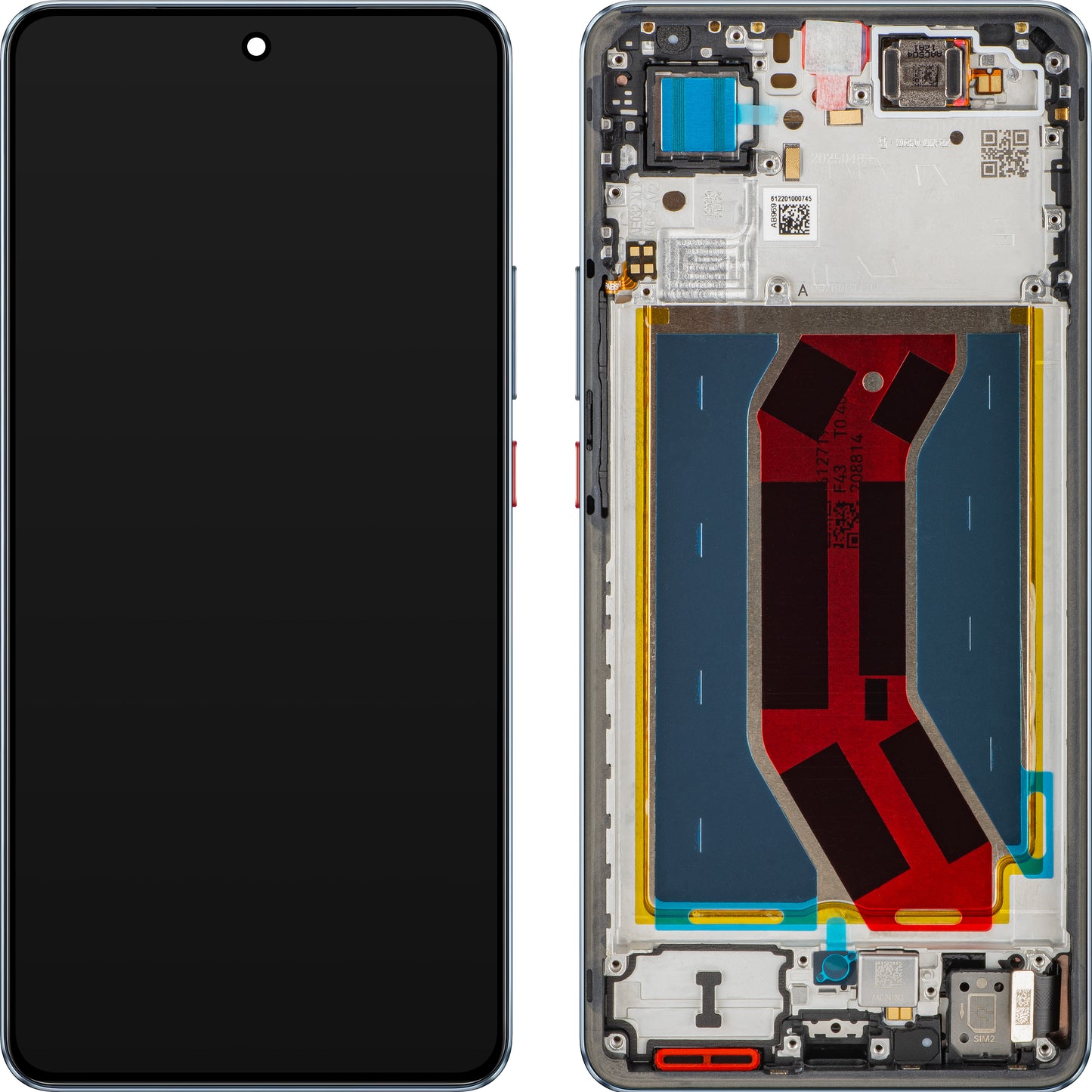 Display s Touchscreenom Realme GT 7T, s okvirom, Plava (IceSense Blue), Service Pack 621029000575