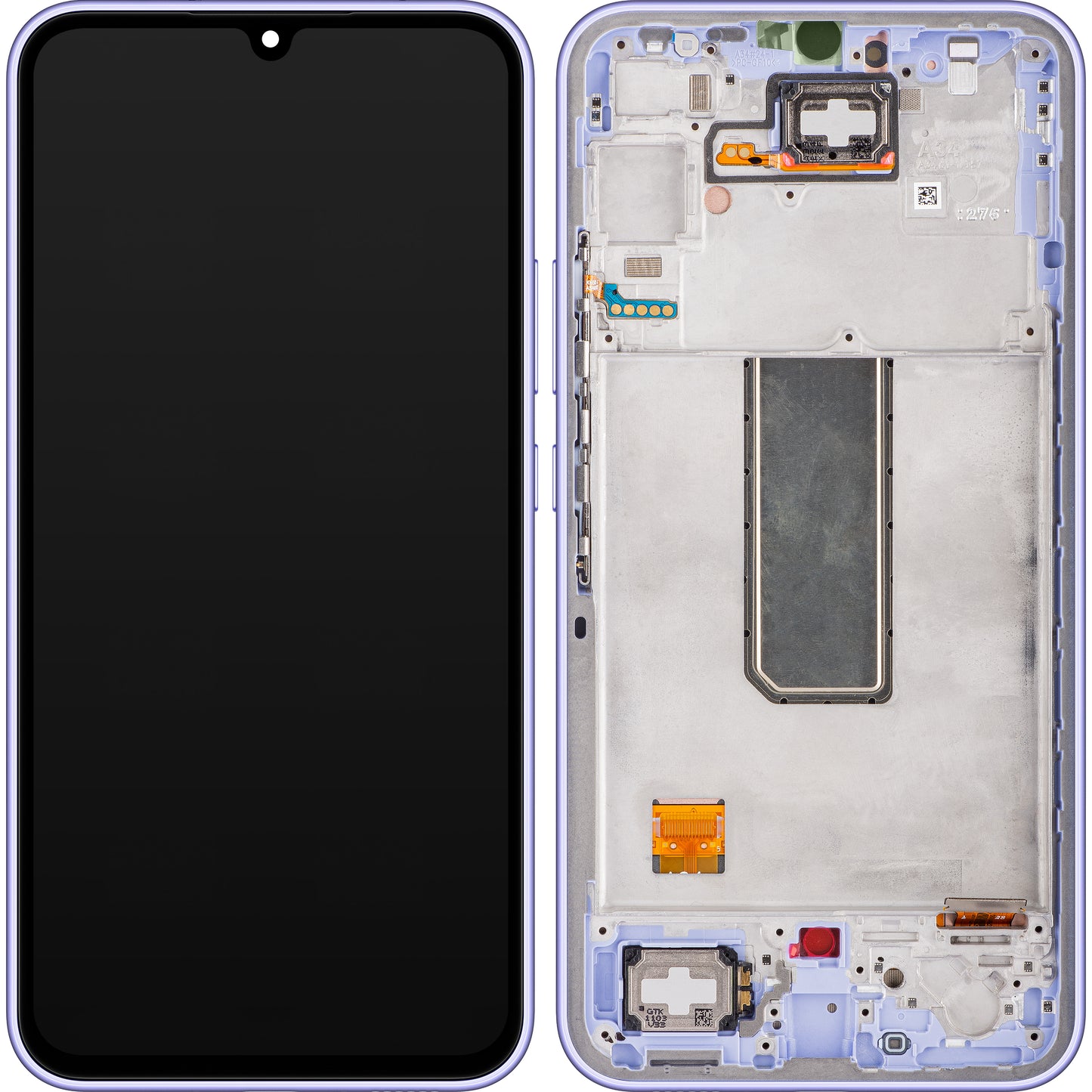 Zaslon s dodirnim ekranom Samsung Galaxy A34 A346, s okvirom, ljubičasti, servisni paket GH82-31200D