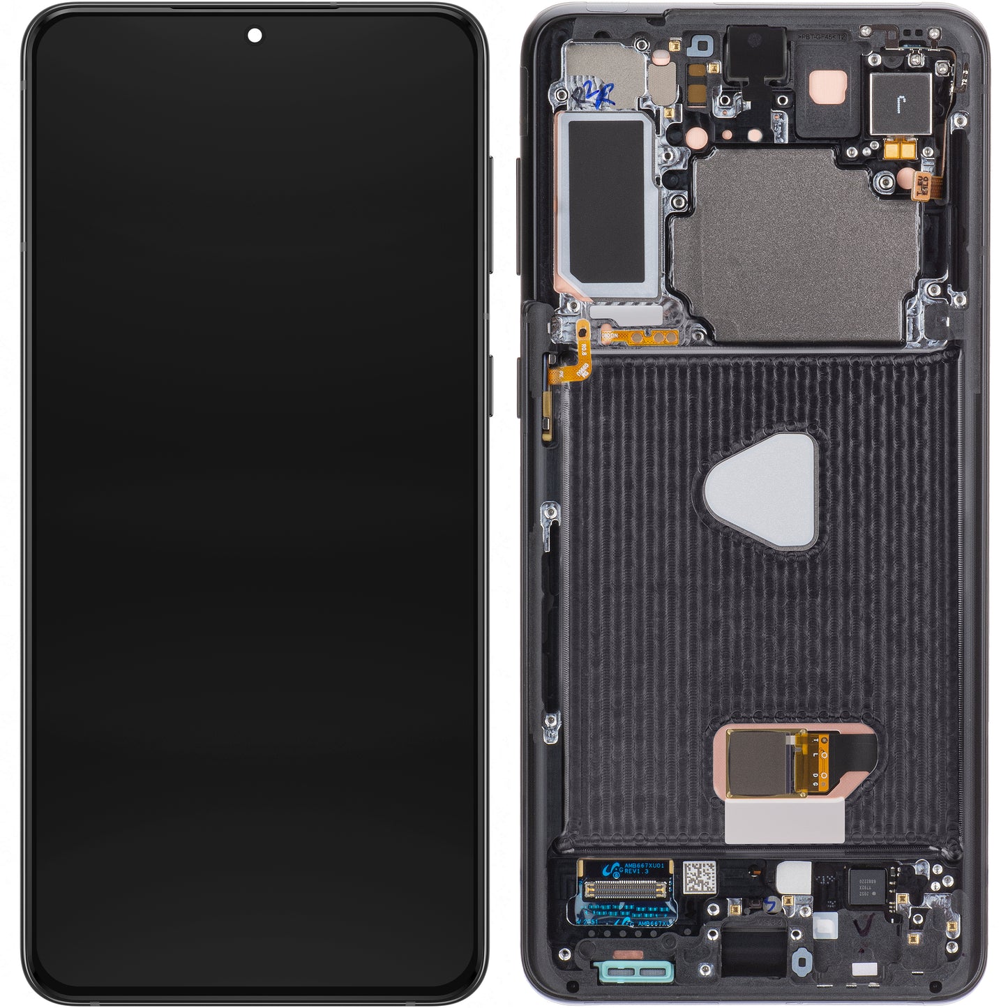 Zaslon s dodirnim ekranom Samsung Galaxy S21+ 5G G996, s okvirom, crni, servisni paket GH82-27268A