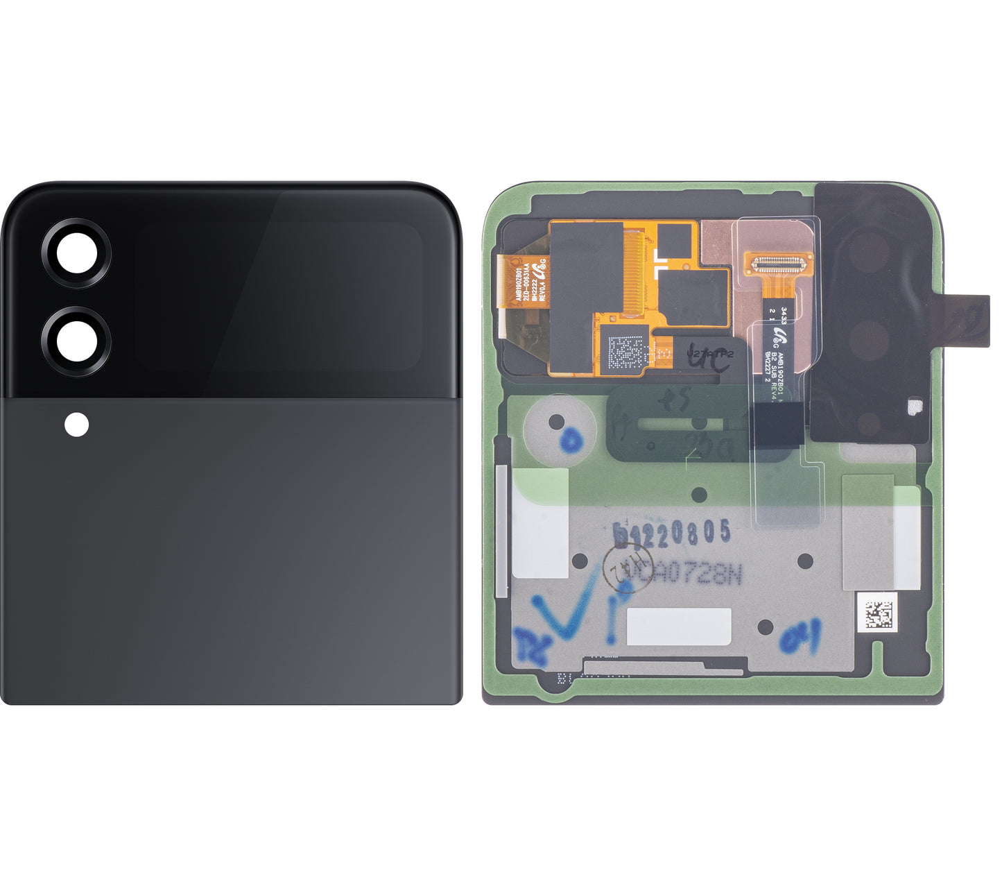 Zaslon s dodirnim ekranom Samsung Galaxy Z Flip4 F721, Sub Outer, Sivi (Grafit), Servisni paket GH97-27947A