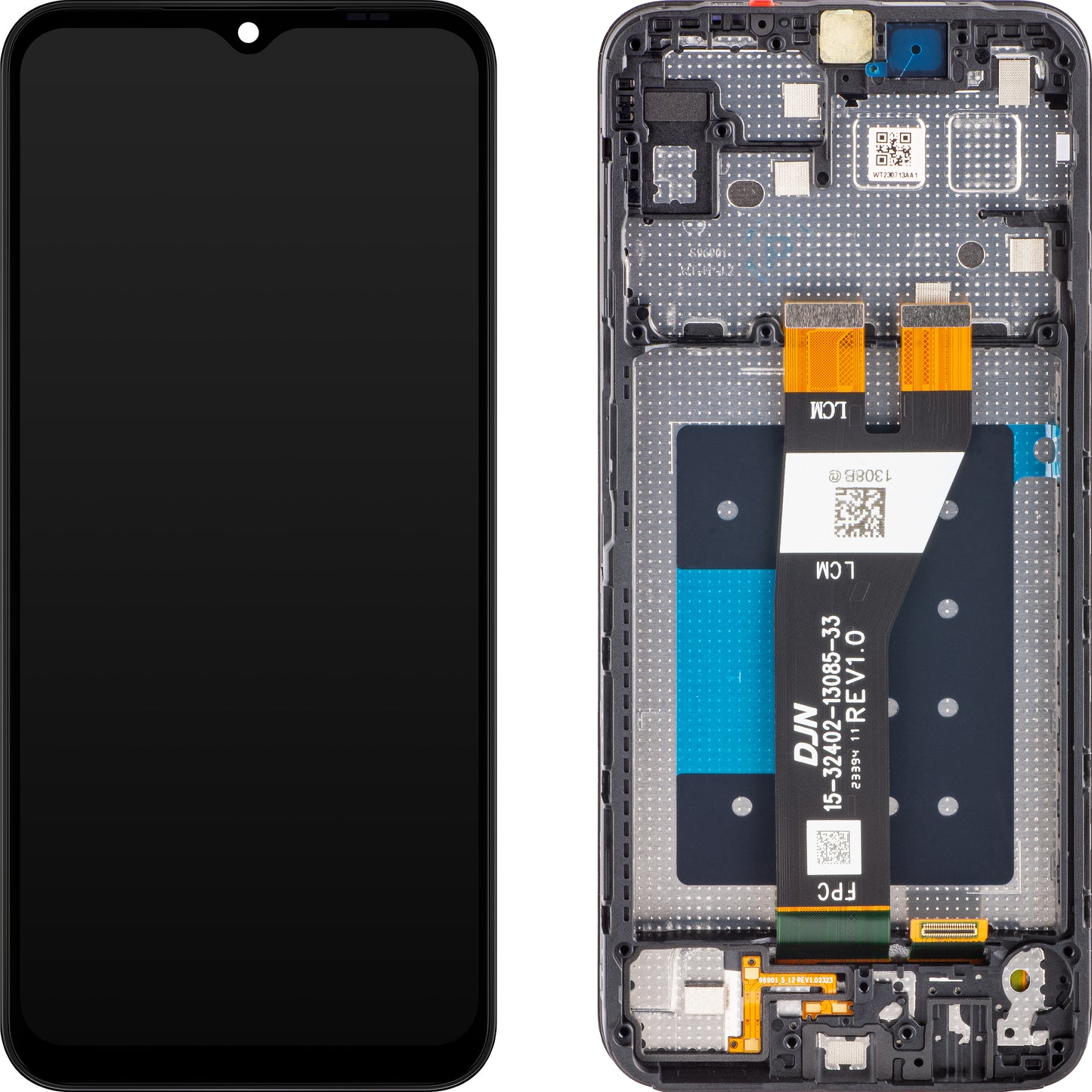 Zaslon s dodirnim zaslonom Samsung Galaxy A14 5G A146, s okvirom, Europska verzija, Crna, Obnovljeno GH81-23315A