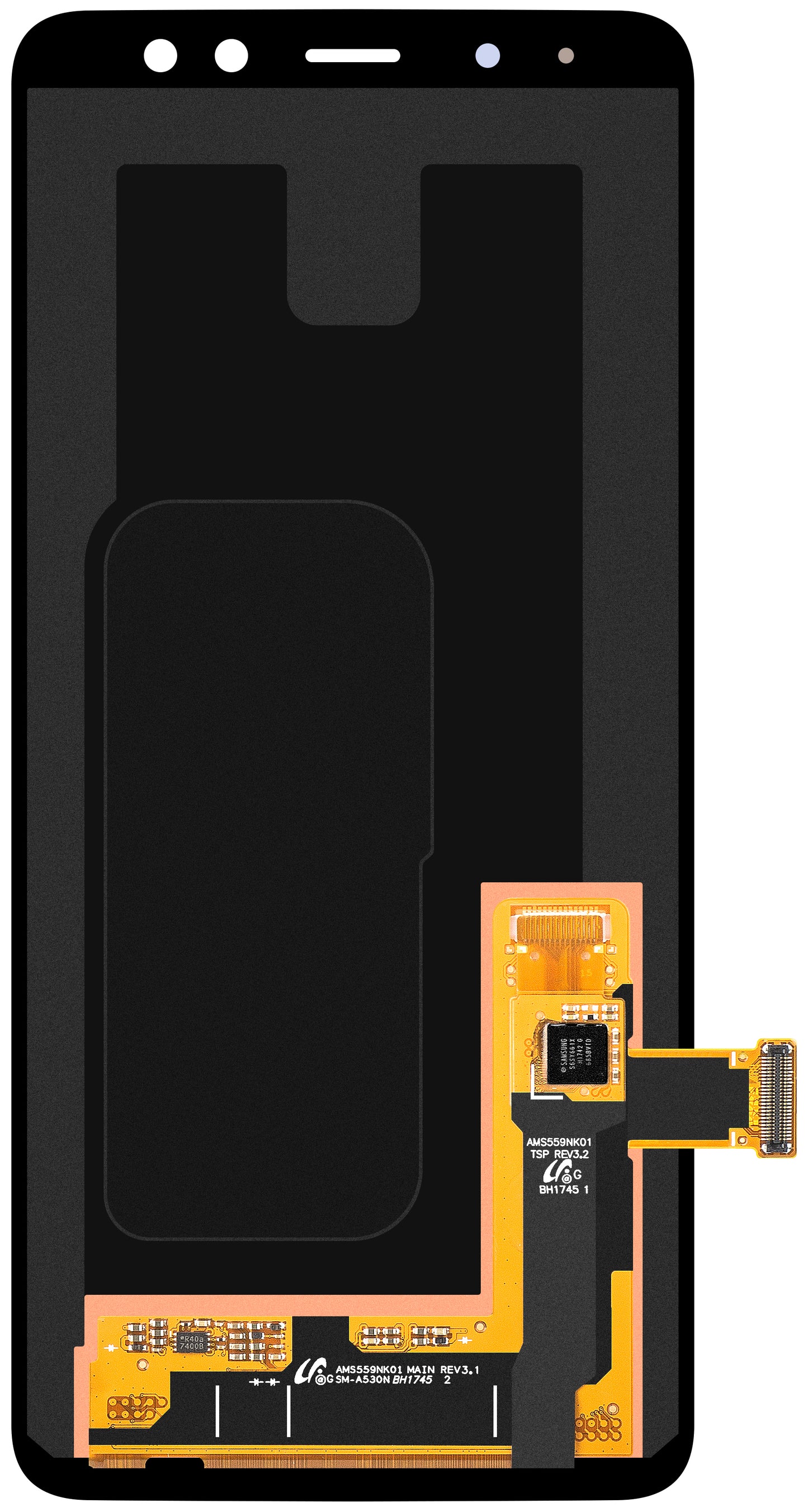 Zaslon s dodirnim ekranom za Samsung Galaxy A8 (2018) A530, Servisni paket GH97-21406A