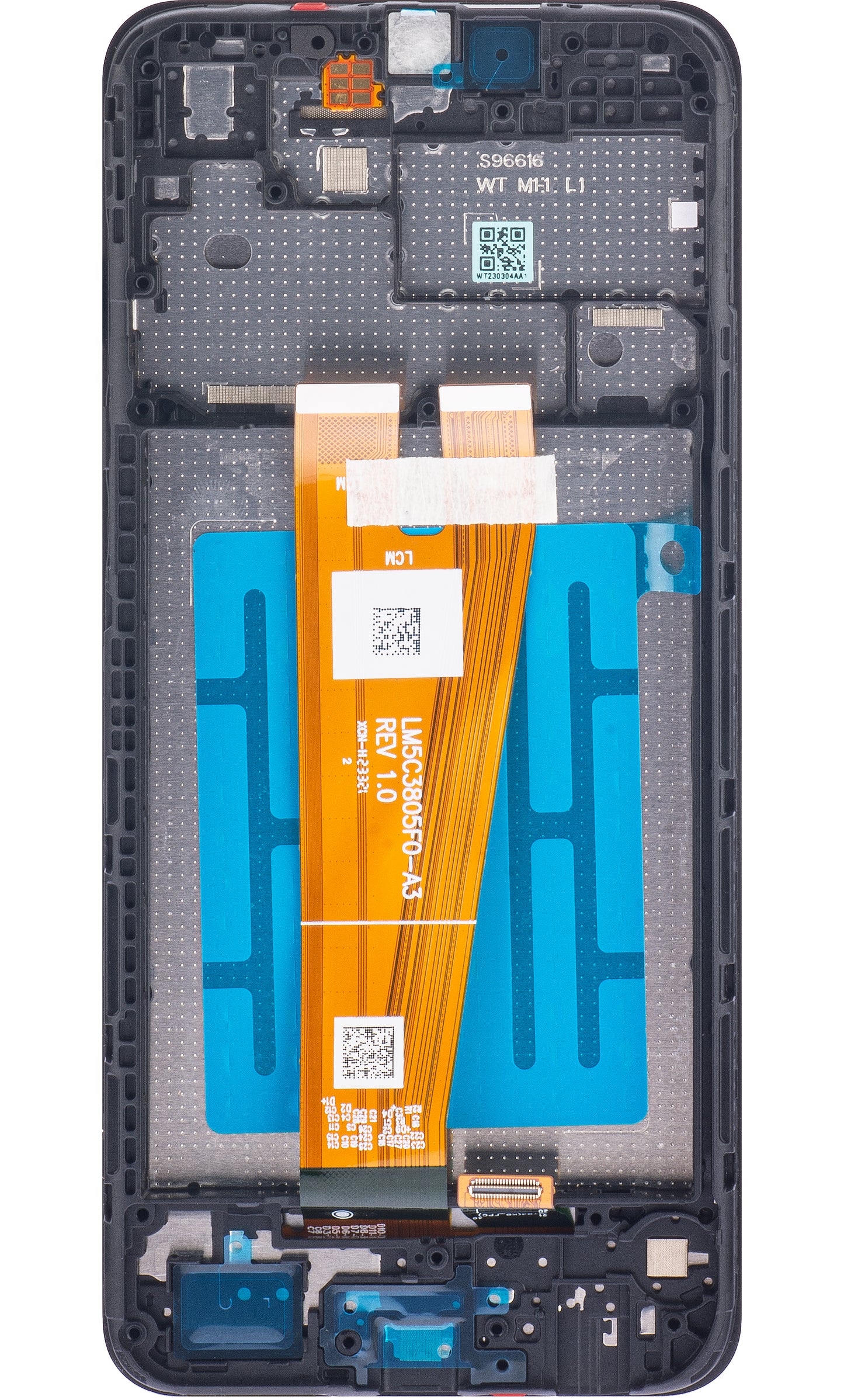 Zaslon s dodirnim ekranom Samsung Galaxy A04 A045, s okvirom, crni, paket za servis GH81-22731A