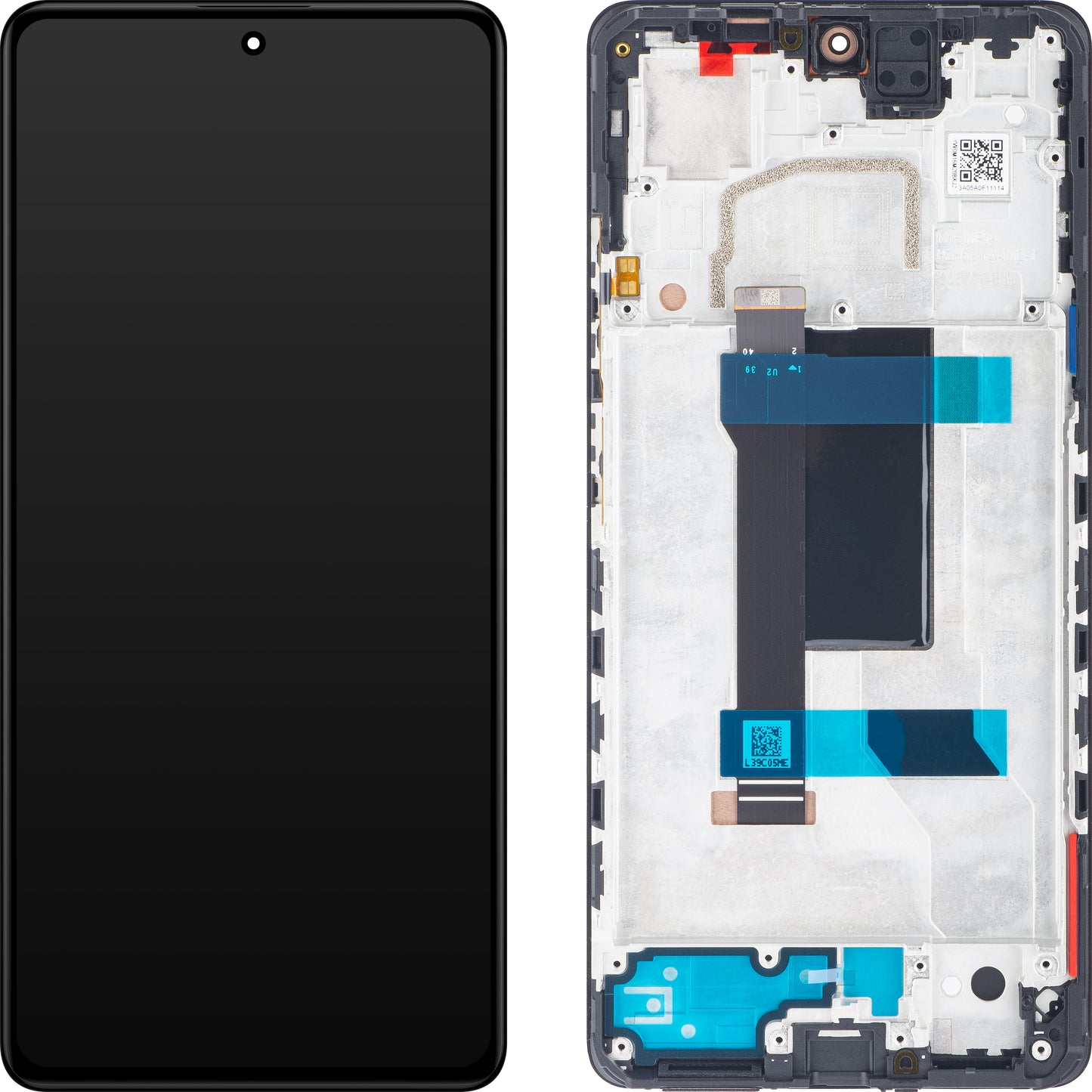 Zaslon s dodirnim ekranom Xiaomi Redmi Note 12 Pro 5G, s okvirom, crni (Midnight Black), paket za servis 5600010M1600