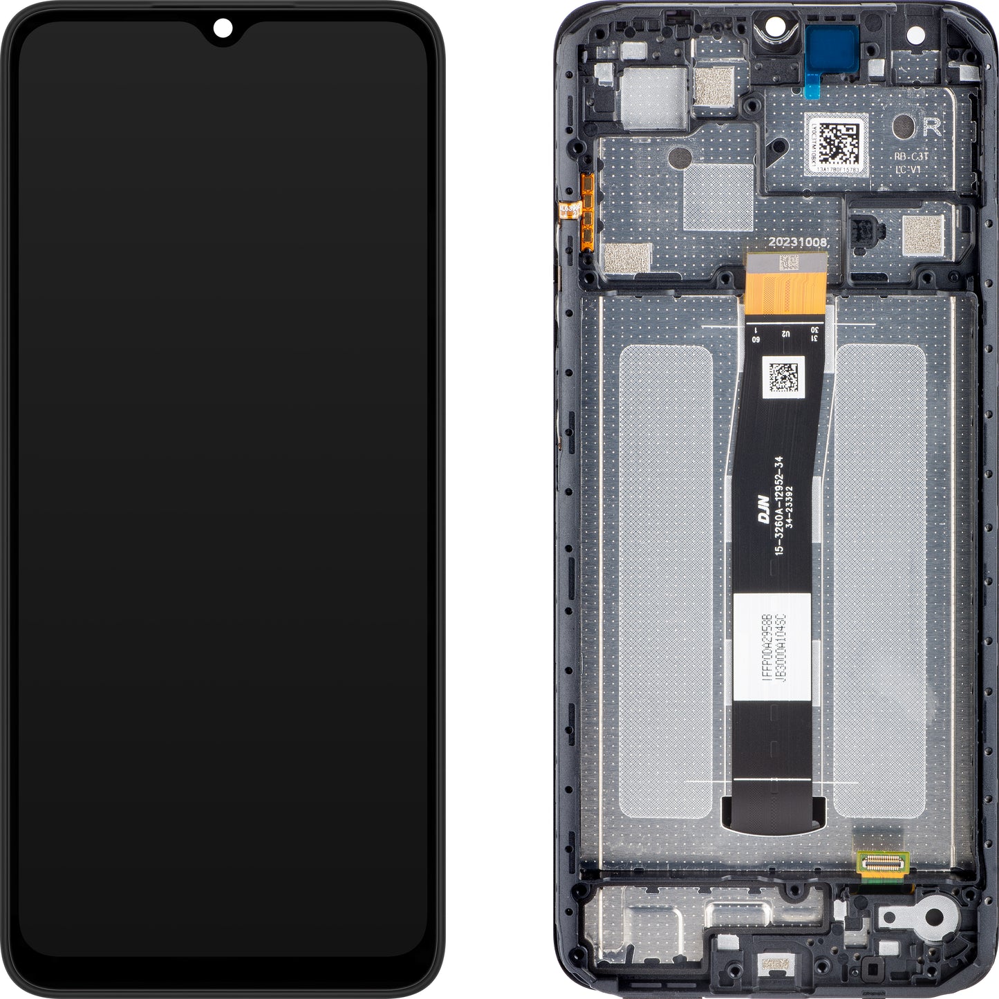 Zaslon s dodirnim ekranom Xiaomi Redmi 12C, s okvirom, sivi (Graphite Gray), servisni paket 5600010C3T00