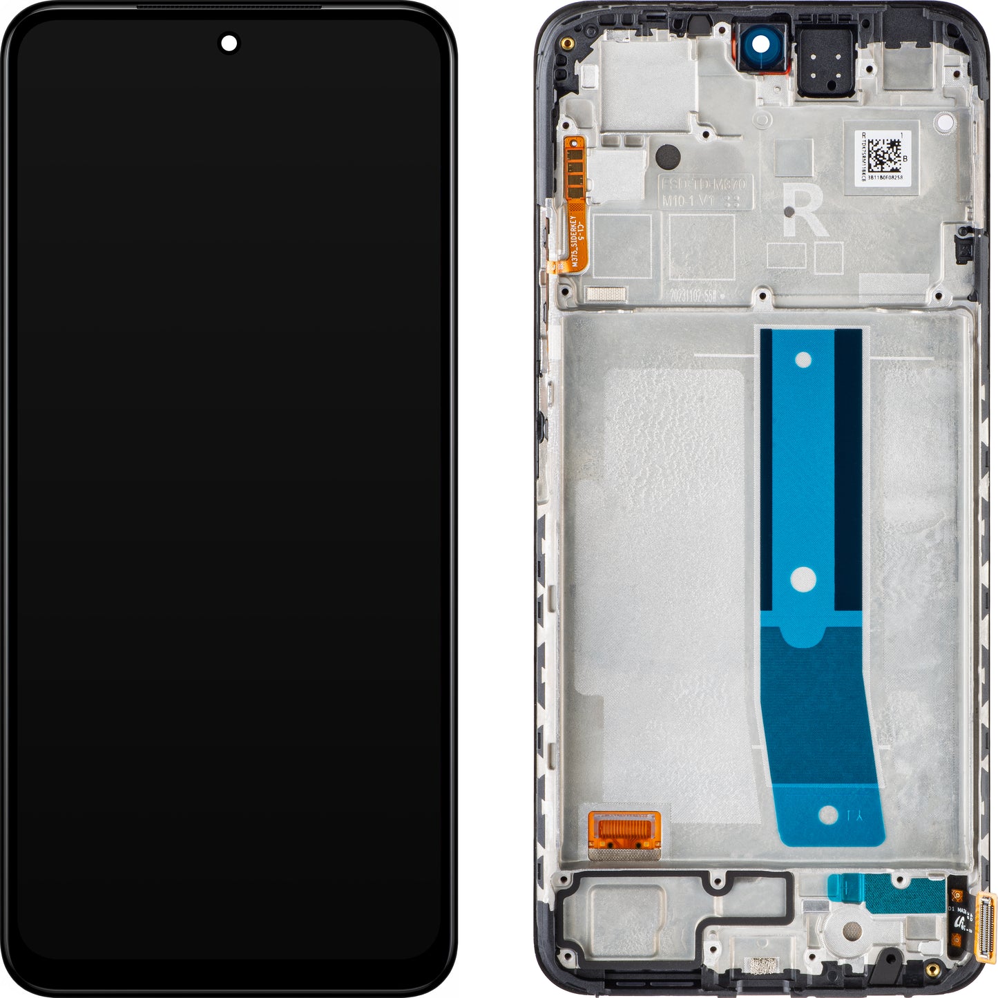 Zaslon s dodirnim ekranom Xiaomi Redmi Note 12S, s okvirom, crni (Black Onyx), servisni paket 560001K7SR00