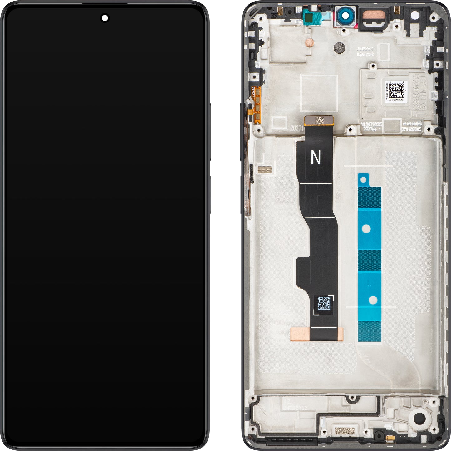 Display s Touchscreenom Xiaomi Redmi Note 13 5G, s Okvirom, Crni (Graphite Black), Service Pack 5600020N1700