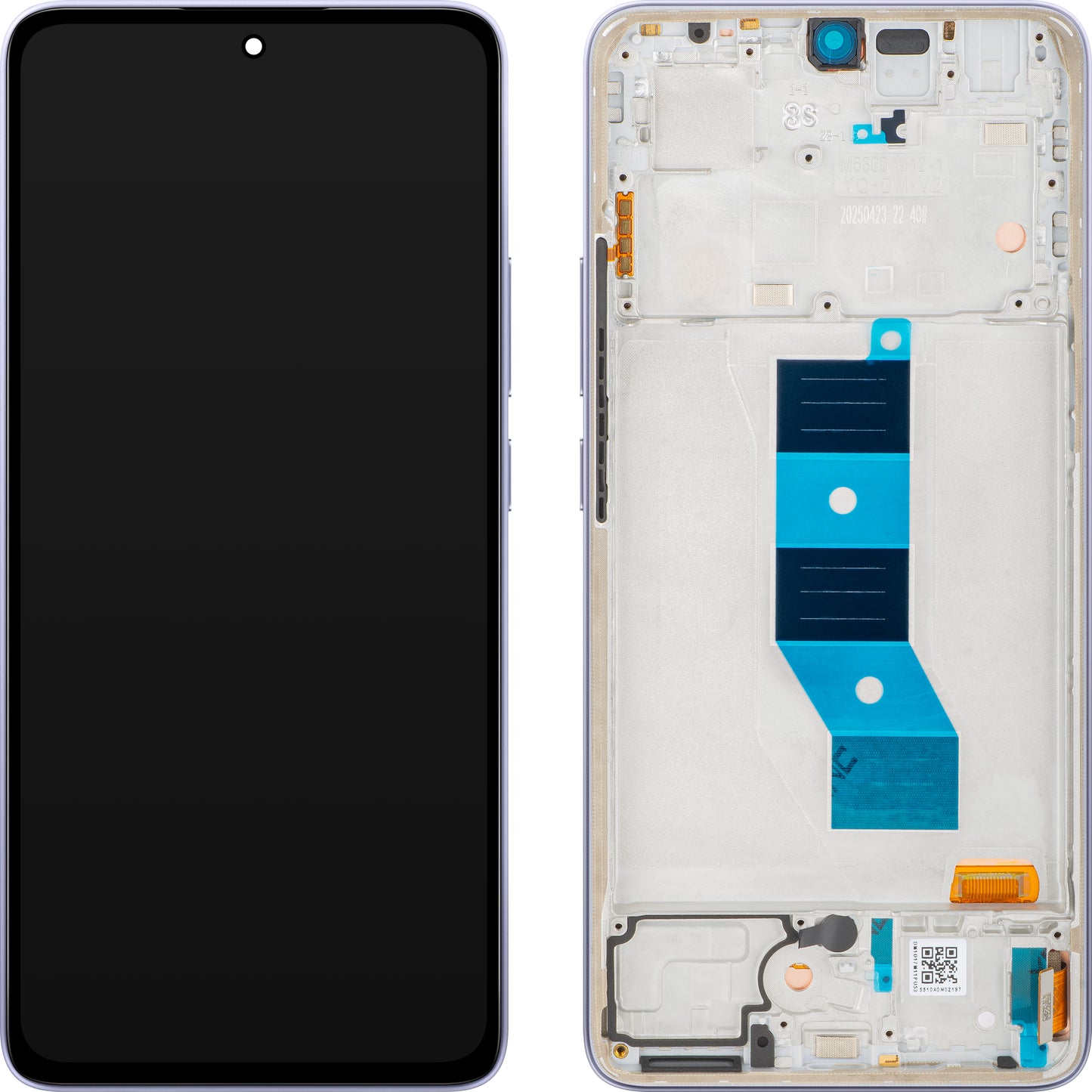 Display s Touchscreenom Xiaomi Poco M7 Pro 5G, s Okvirom, Ljubičasta (Lavender Frost), Service Pack 5600080O17P00