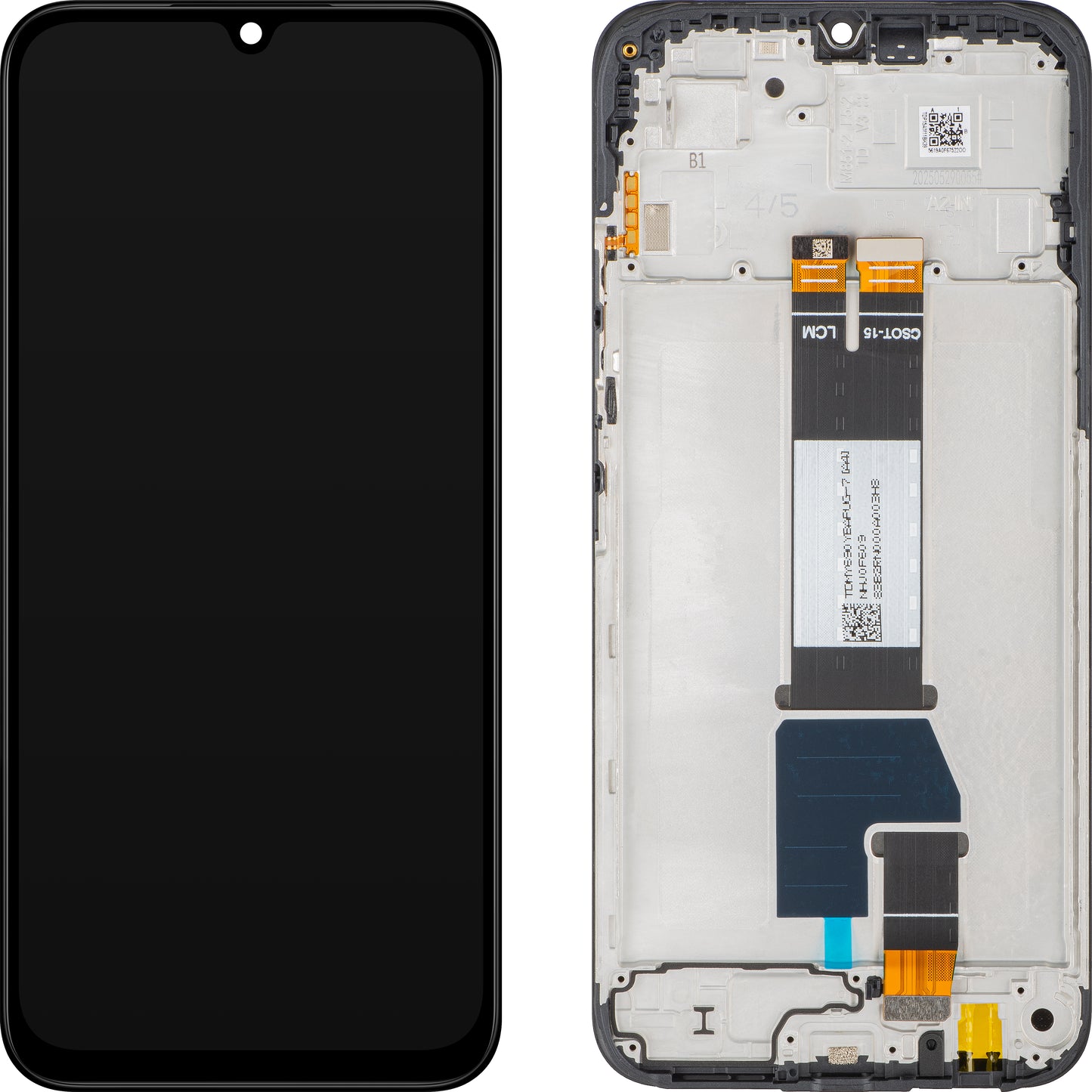 Zaslon s dodirnim zaslonom Xiaomi Poco C85 4G / Redmi 15C 4G, s okvirom, globalna verzija, crna, Swap 5600020P15A00