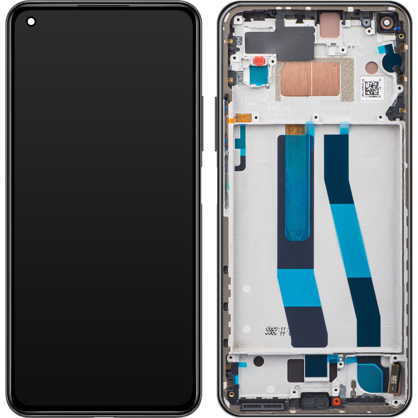 Zaslon s dodirnim zaslonom Xiaomi 11 Lite 5G NE, s okvirom, crni (Truffle Black), Swap 5600030K9D00