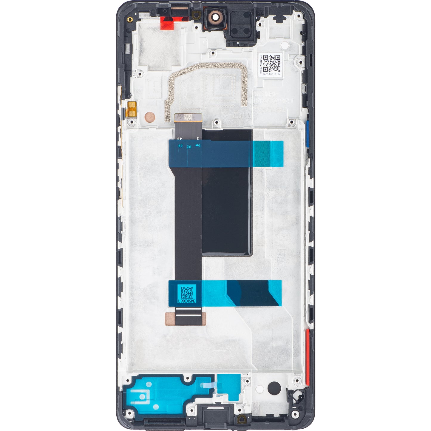 Zaslon s dodirnim ekranom Xiaomi Redmi Note 12 Pro 5G, s okvirom, crni (Midnight Black), paket za servis 5600010M1600