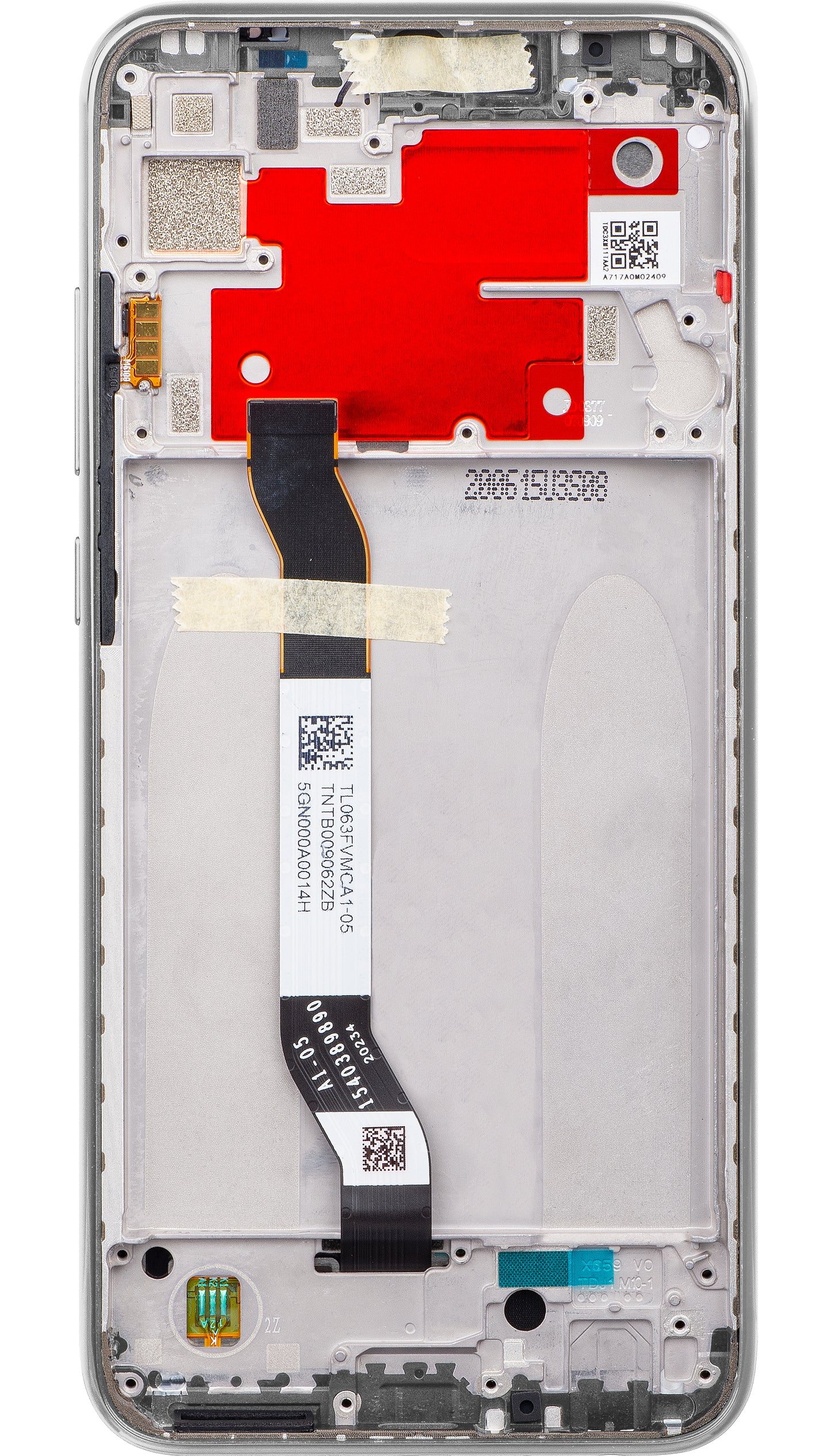 Zaslon s dodirnim ekranom Xiaomi Redmi Note 8T, s okvirom, srebrni (Moonlight White), servisni paket 5600020C3X00