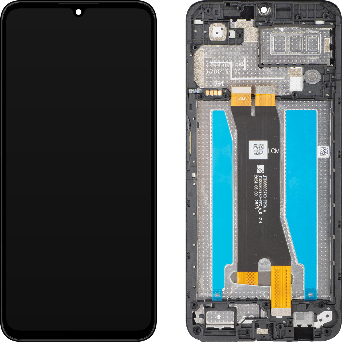 Zaslon osjetljiv na dodir za ZTE Blade A55, s okvirom, crni, Service Pack 80800519965