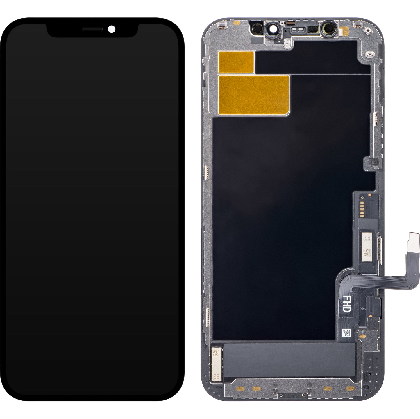 Zaslon s dodirnim ekranom ZY za Apple iPhone 12 / 12 Pro, s okvirom, LCD In-Cell IC Movable verzija, crni