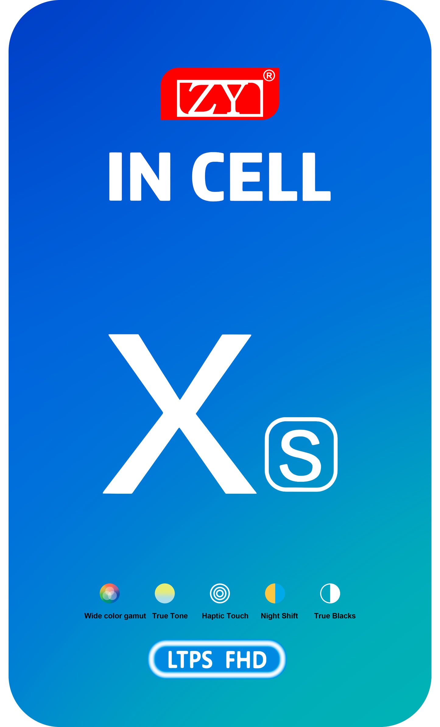 Zaslon s dodirnim ekranom ZY za Apple iPhone XS, s okvirom, LCD In-Cell verzija, crni