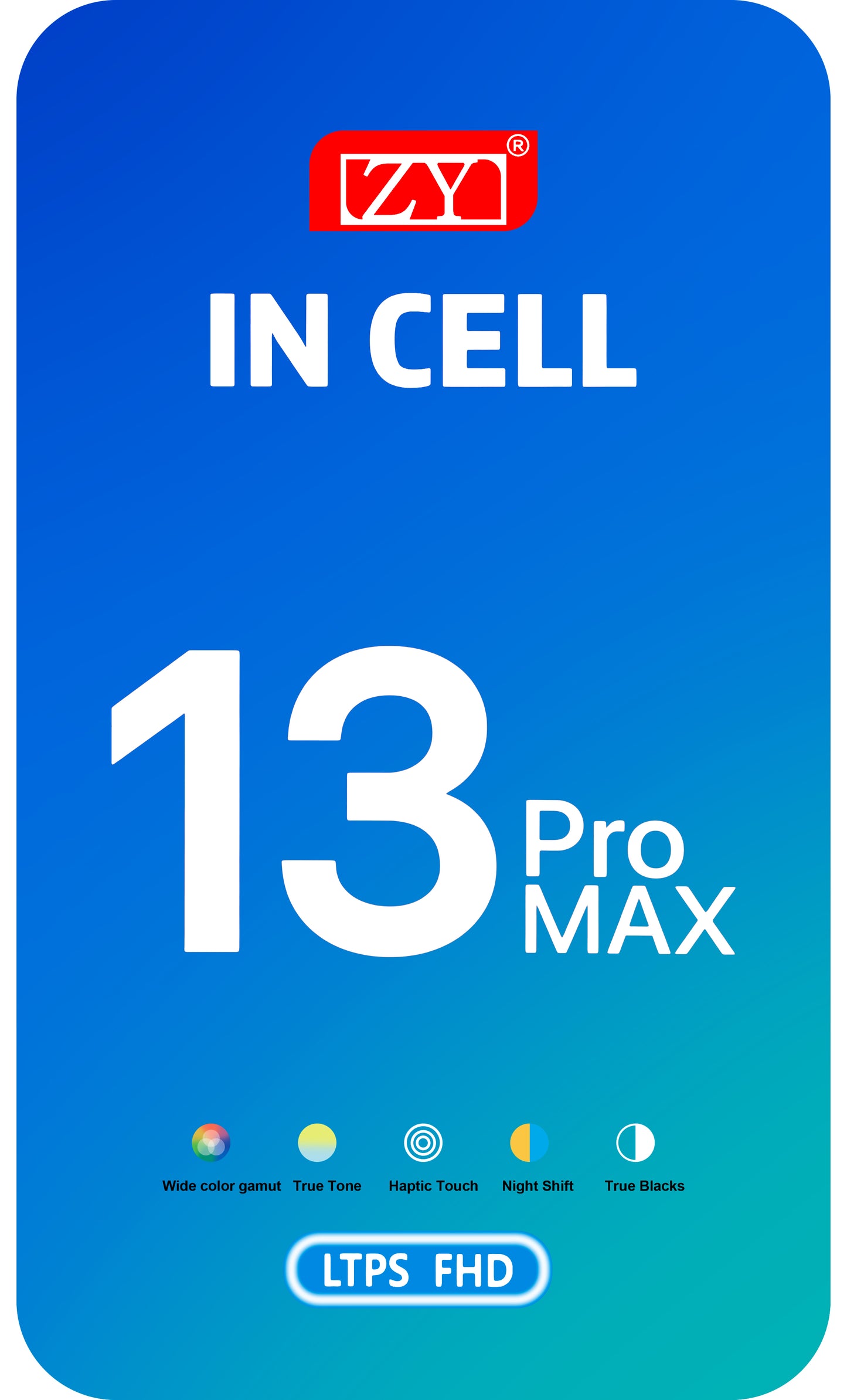 Zaslon s dodirnim ekranom ZY za Apple iPhone 13 Pro Max, s okvirom, LCD In-Cell IC Movable verzija, crni