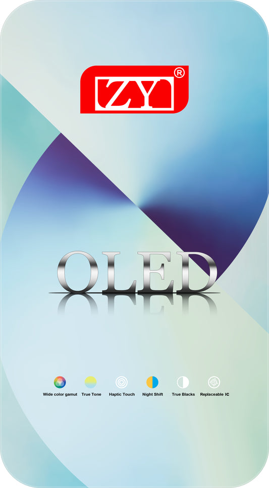 Display s dodirnim zaslonom ZY za Apple iPhone 13 Pro, s okvirom, OLED IC Movable verzija, crni