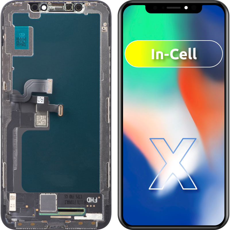 Display s dodirnim zaslonom ZY za Apple iPhone X, s okvirom, LCD In-Cell verzija, crni