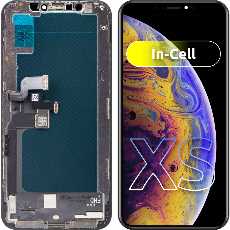 Zaslon s dodirnim ekranom ZY za Apple iPhone XS, s okvirom, LCD In-Cell verzija, crni