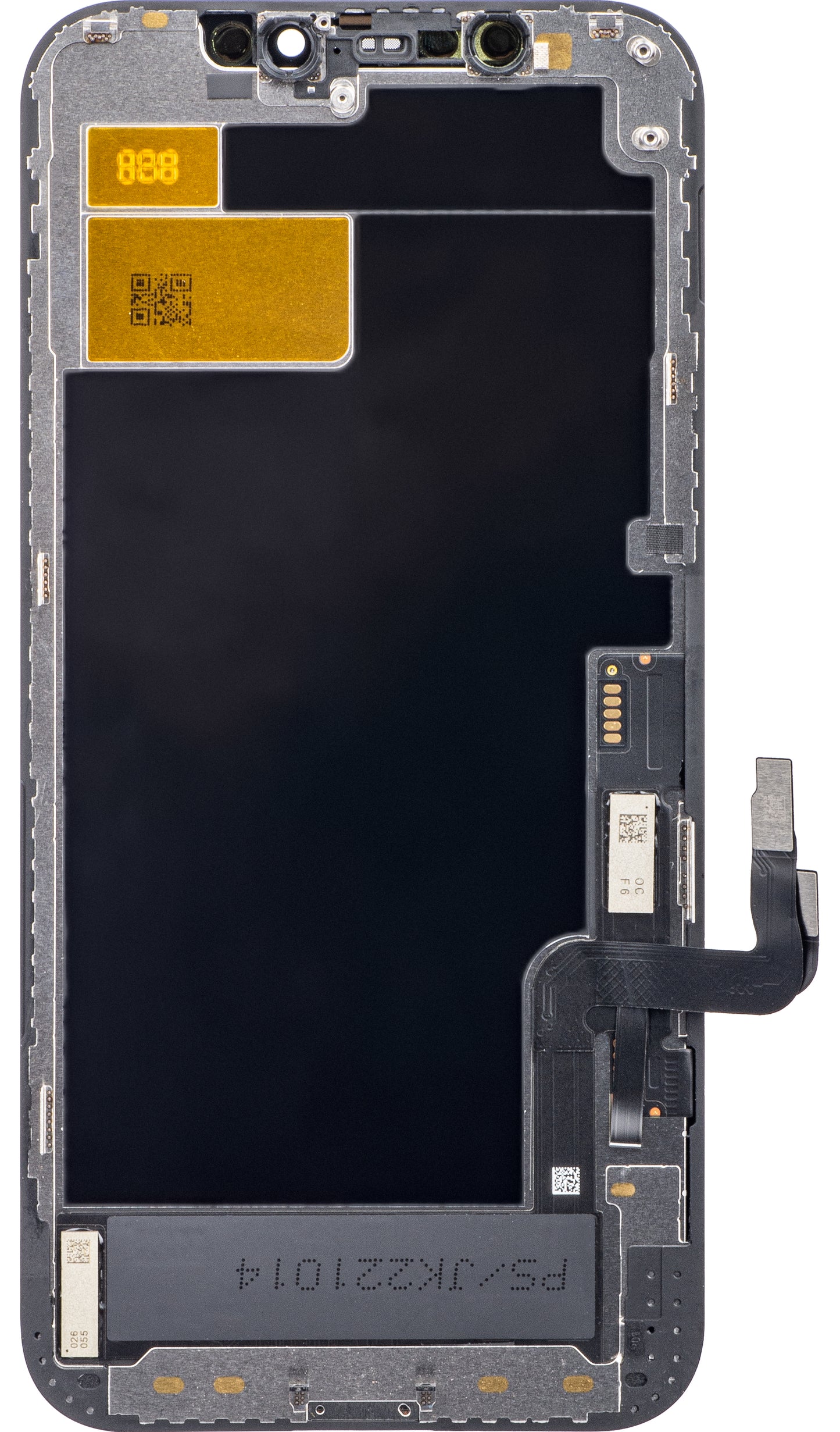 Display s Touchscreenom JK za Apple iPhone 12 / 12 Pro, s okvirom, LCD In-Cell IC Movable verzija, Crni
