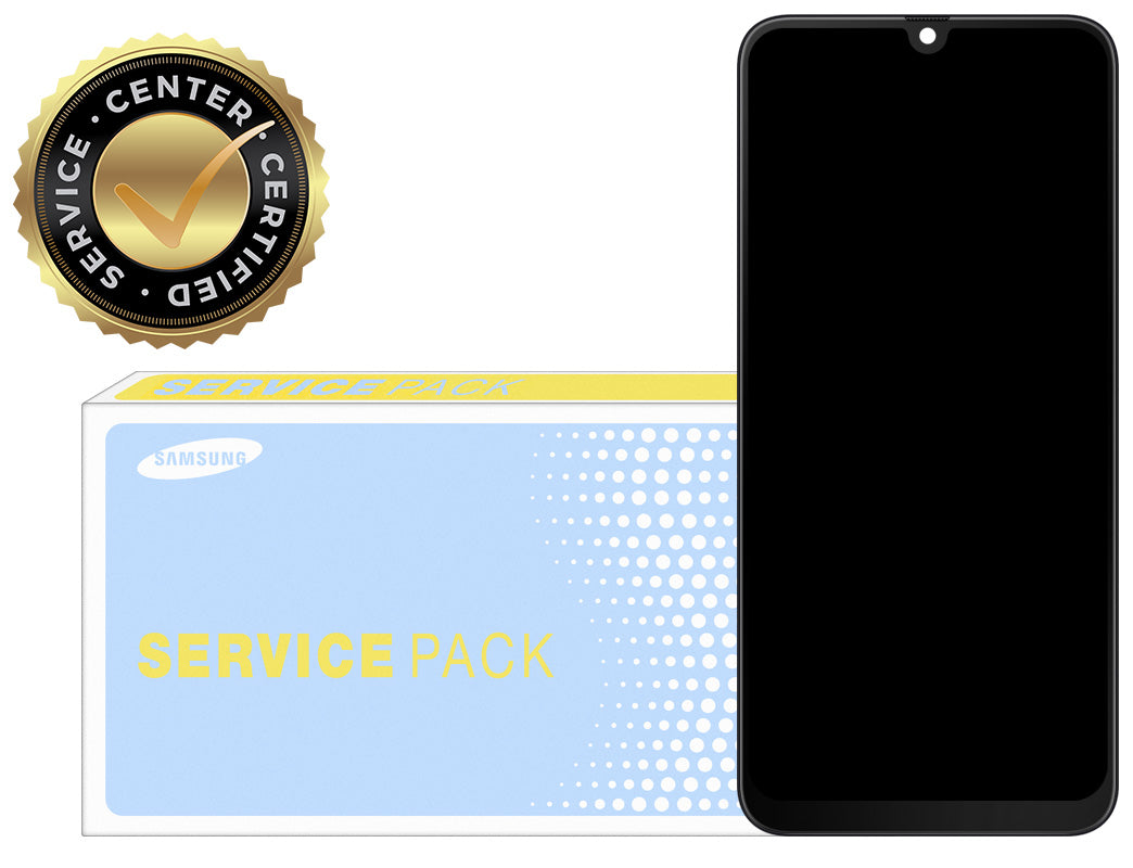 Zaslon s Touchscreenom za Samsung Galaxy A50 A505, s Okvirom, Crni, Servisni Paket GH82-19204A