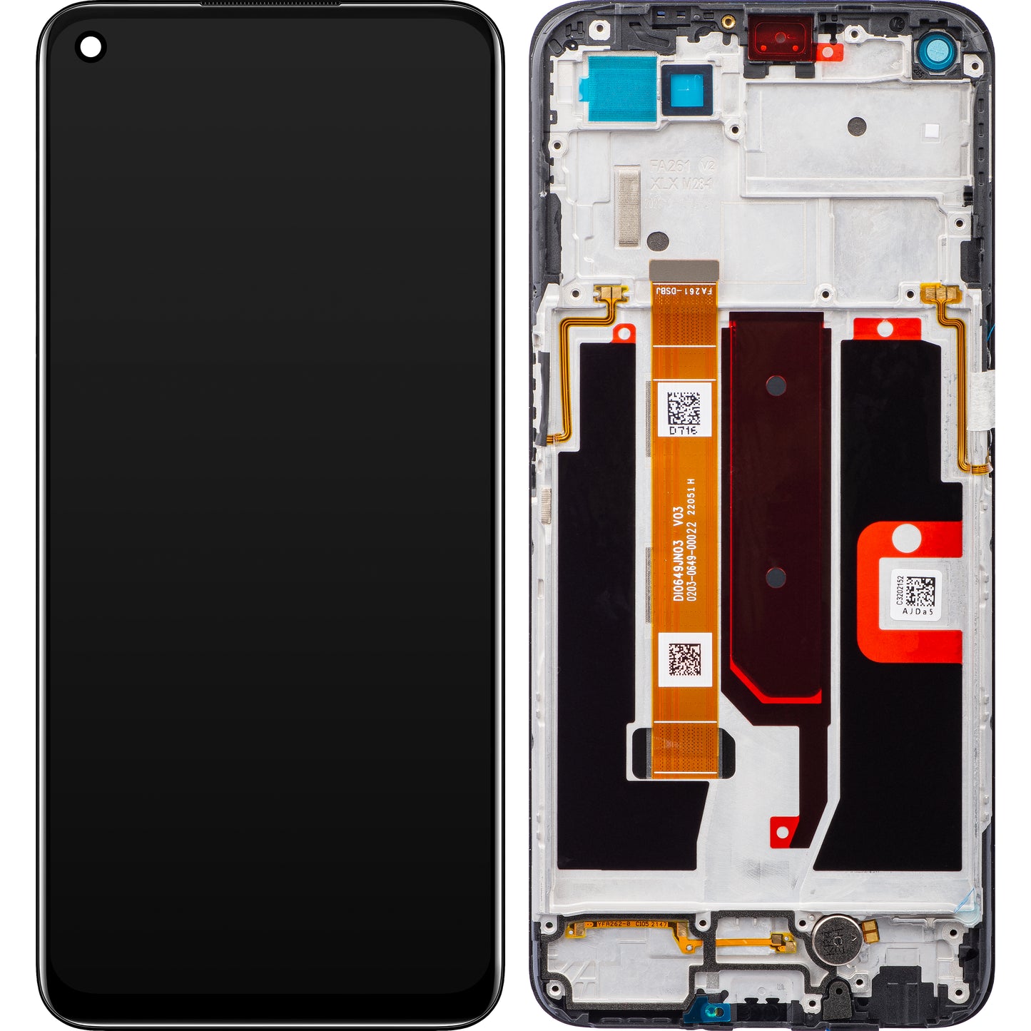 Display s Touchscreenom Oppo A74 5G / A54 5G, s Okvirom, Crni, Service Pack 4906219
