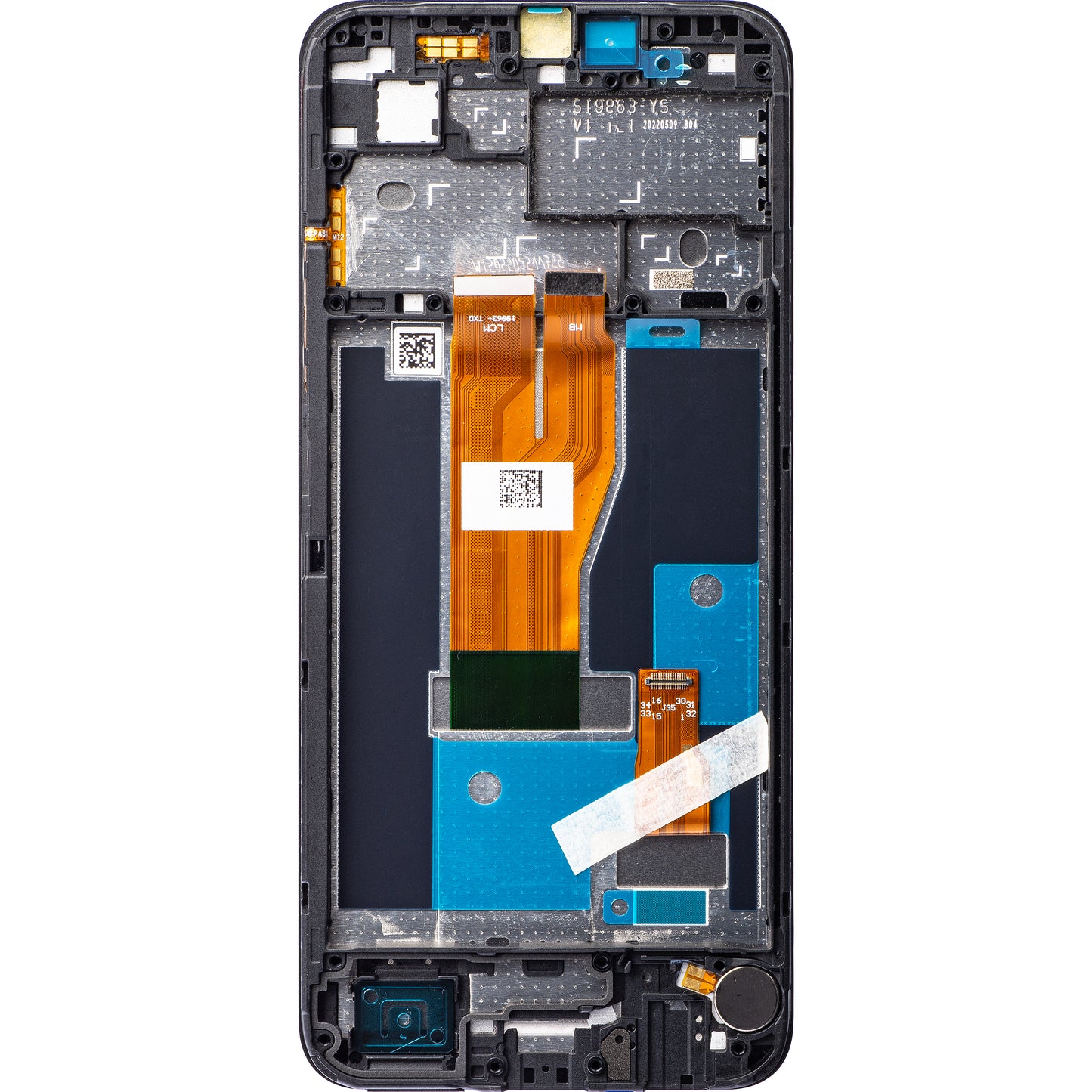 Display s dodirnim zaslonom Realme C30 / Narzo 50i Prime, s okvirom, crni, Service Pack 4130279