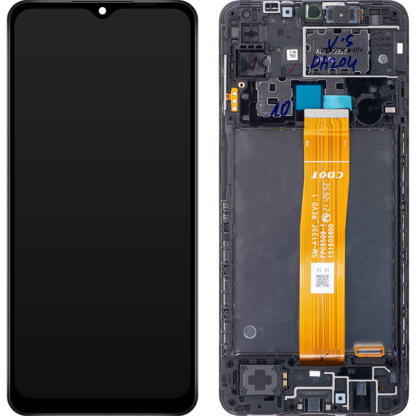 Display s dodirnim zaslonom Samsung Galaxy A12 A125, s okvirom, crni, Service Pack GH82-24491A