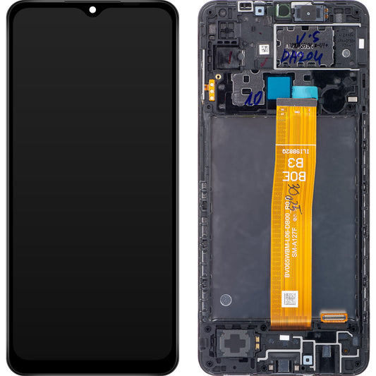 Zaslon s dodirnim ekranom Samsung Galaxy A12 Nacho A127, s okvirom, crni, Service Pack GH82-26486A