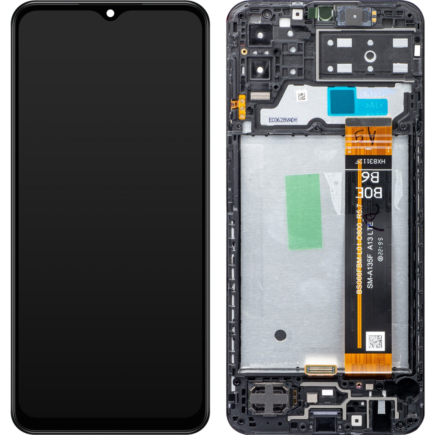 Display s Touchscreenom Samsung Galaxy M13 M135, s Okvirom, Crni, Service Pack GH82-29132A