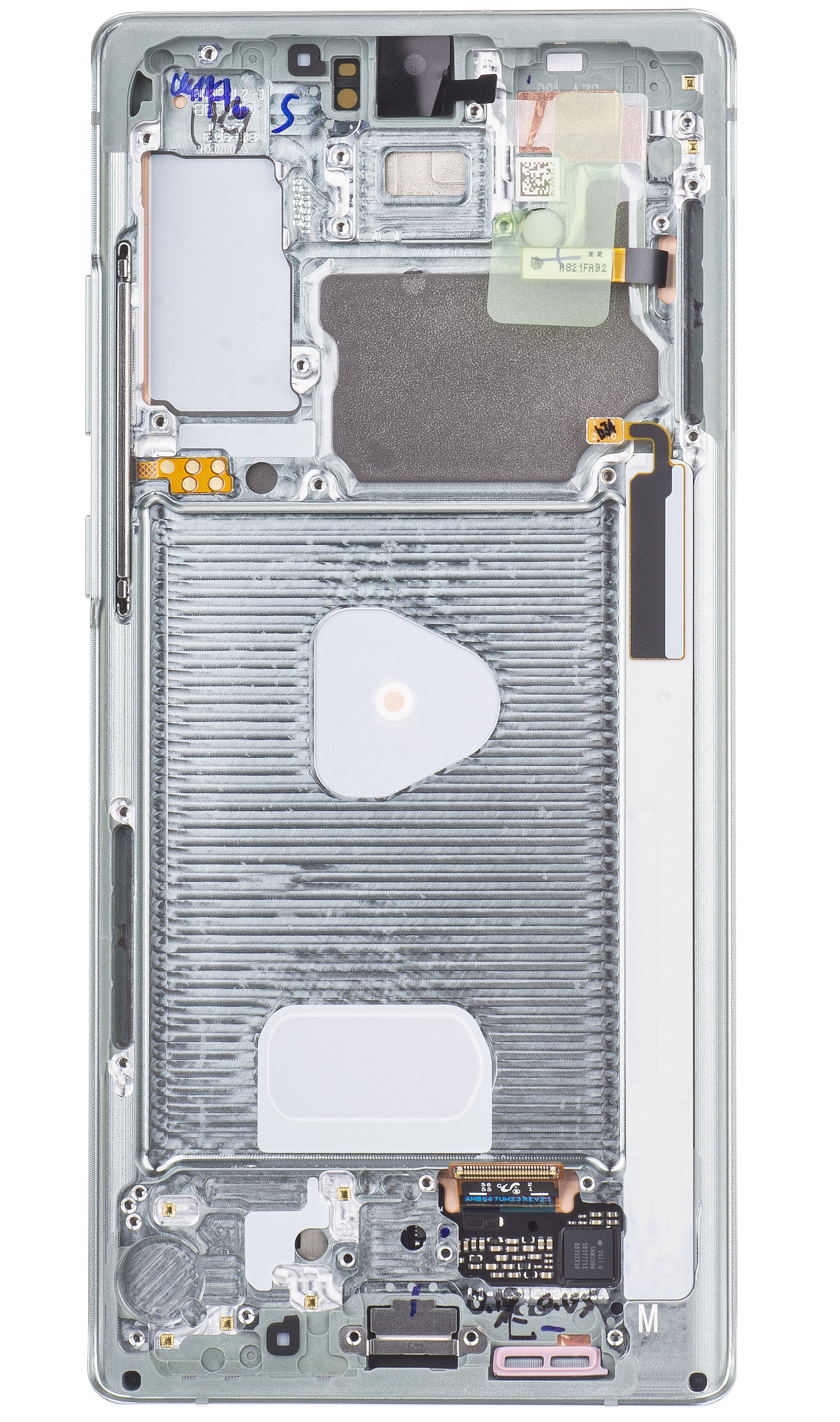 Zaslon s dodirnim ekranom Samsung Galaxy Note 20 5G N981 / Note 20 N980, s okvirom, zelene boje, servisni paket GH82-23495C