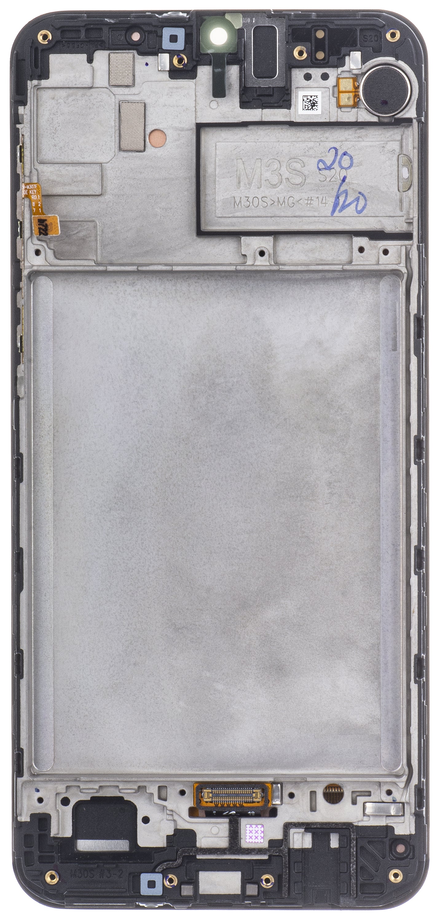 Zaslon s dodirnim ekranom Samsung Galaxy M21 M215 / M30s M307, s okvirom, crni, servisni paket GH82-21265A