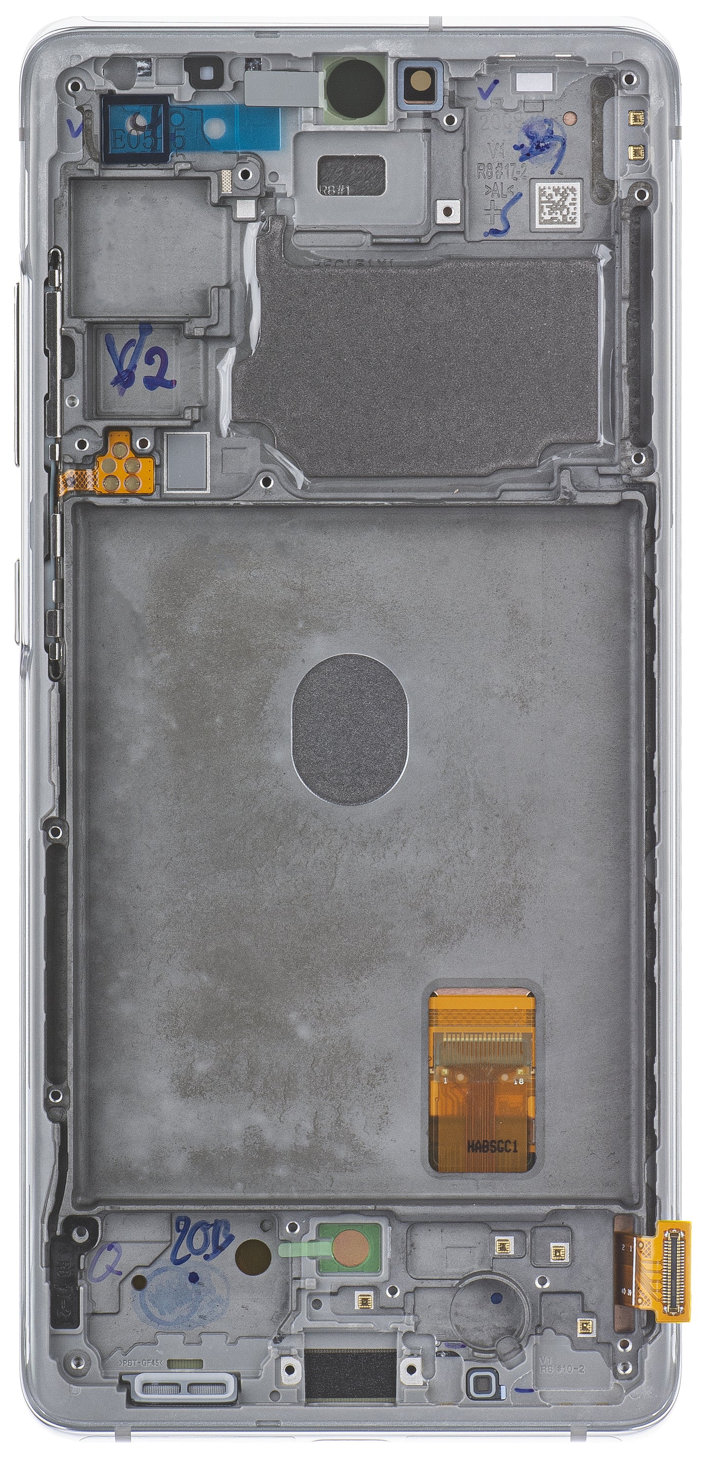 Zaslon s dodirnim ekranom Samsung Galaxy S20 FE G780, s okvirom, bijeli, servisni paket GH82-24220B